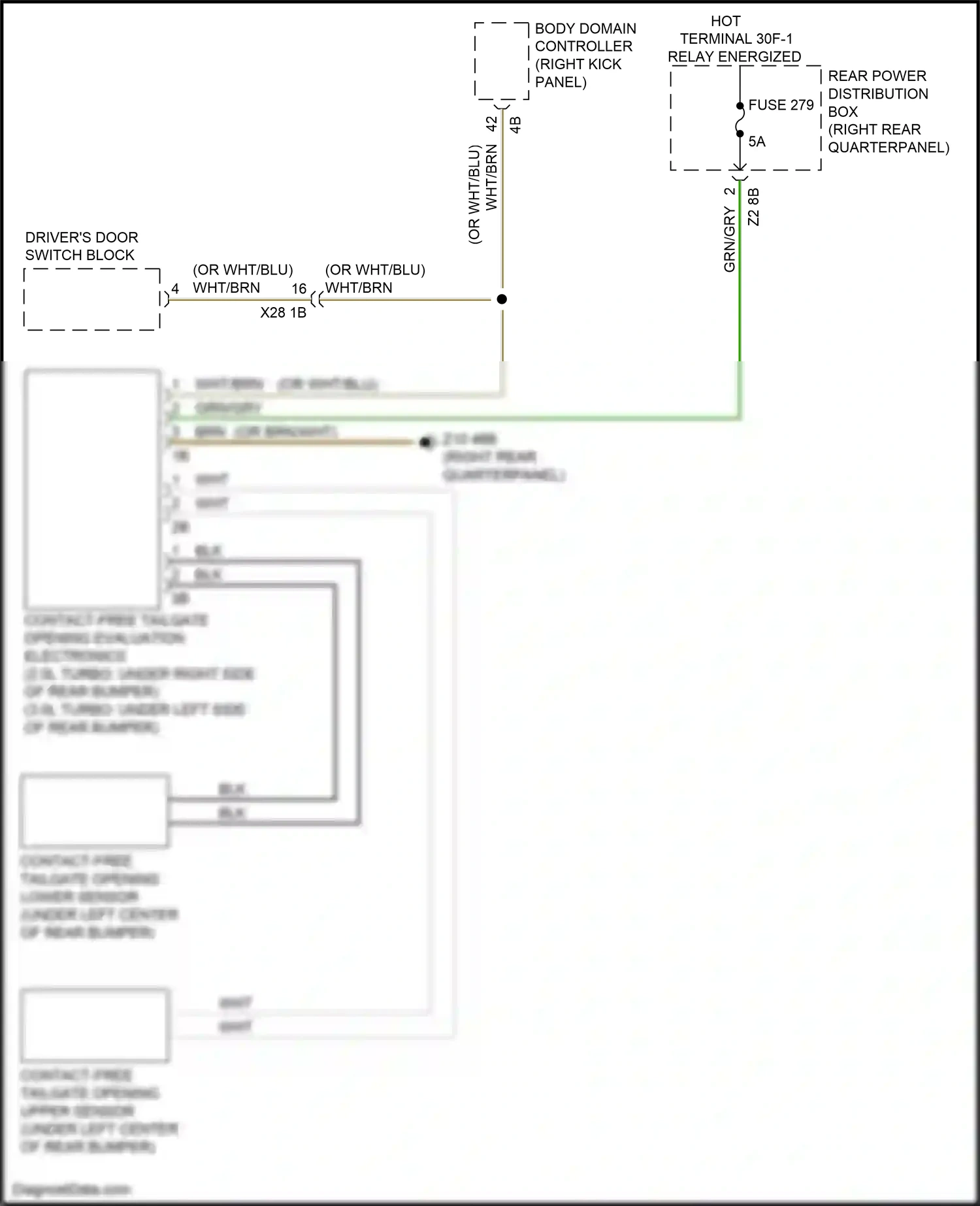Wiring diagram body domain controller for BMW X3 M F97 facelift (2021-2024) (5 of 48)