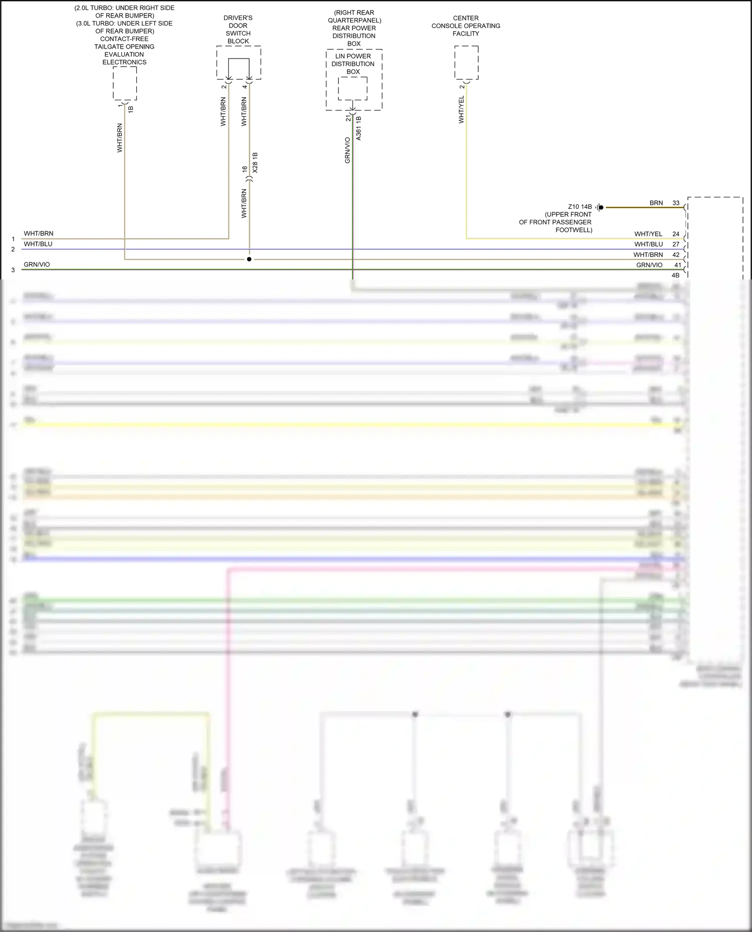 Wiring diagram body domain controller for BMW X3 M F97 facelift (2021-2024) (34 of 48)