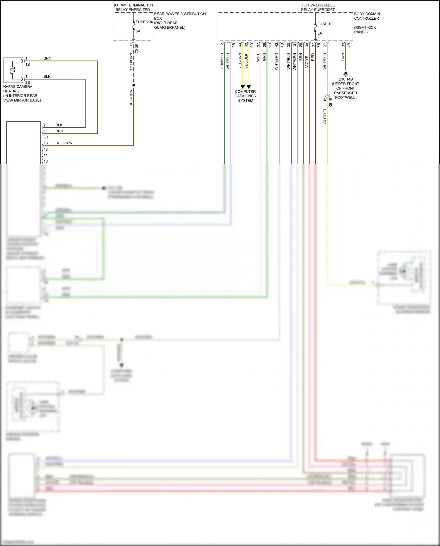 Wiring diagram computer data lines system for BMW X3 M F97 facelift (2021-2024) (34 of 103)