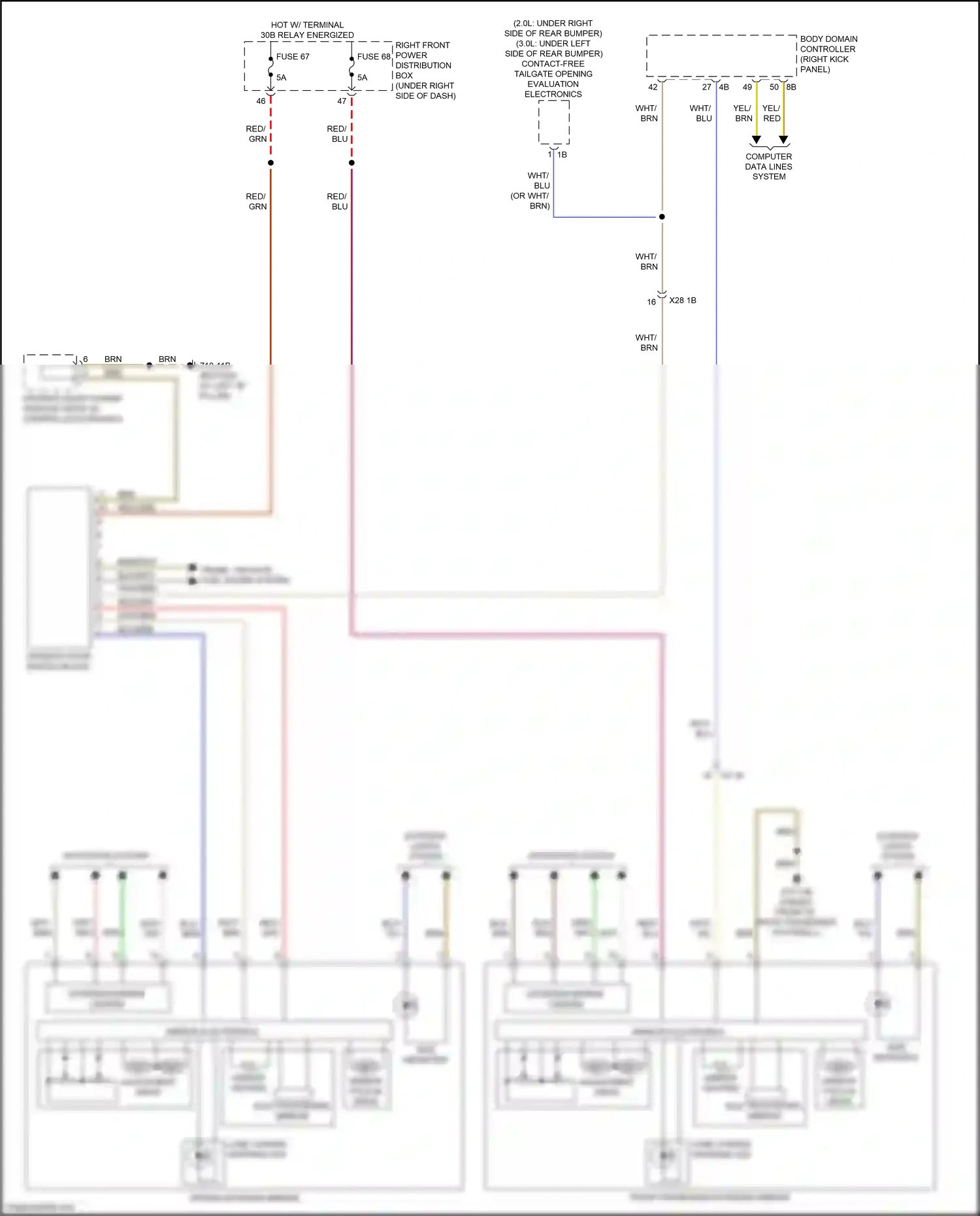 Wiring diagram computer data lines system for BMW X3 M F97 facelift (2021-2024) (96 of 103)
