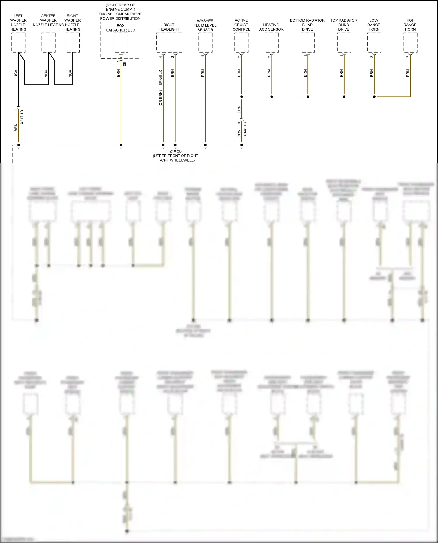 Wiring diagram engine compartment power distribution box capacitor box for BMW X3 M F97 facelift (2021-2024) (1 of 1)