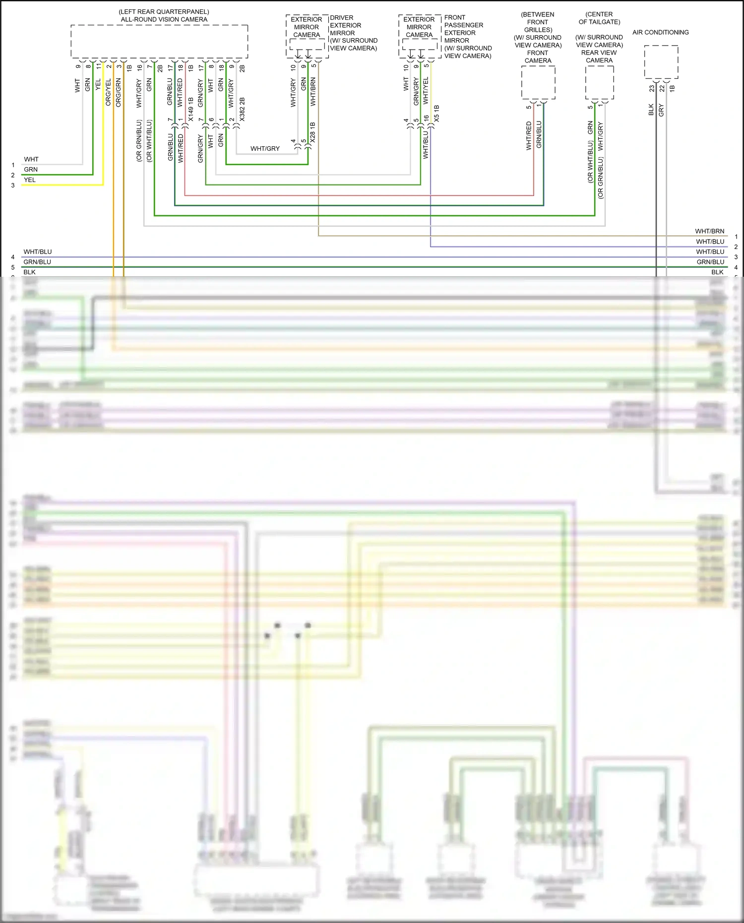 Wiring diagram front camera for BMW X3 M F97 facelift (2021-2024) (2 of 2)