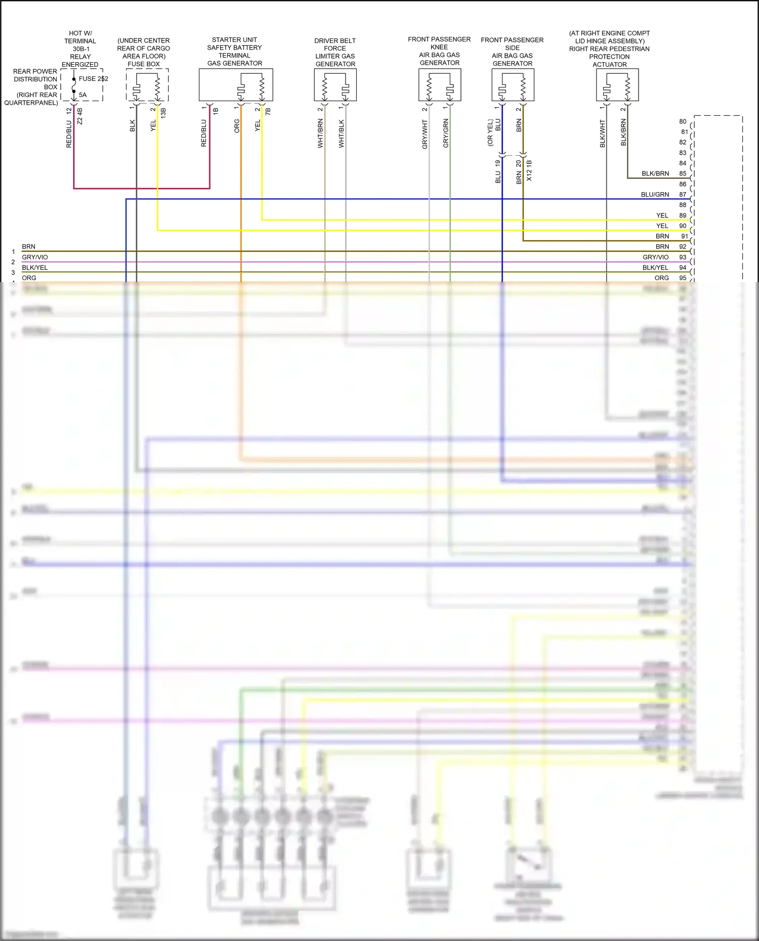 Wiring diagram fuse 252 for BMW X3 M F97 facelift (2021-2024) (2 of 2)