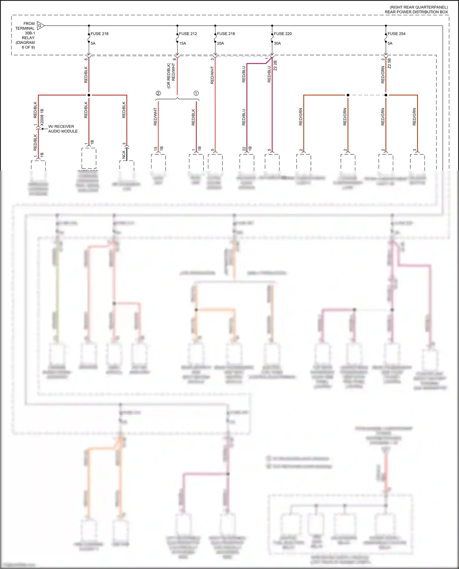 Wiring diagram fuse 252 for BMW X3 M F97 facelift (2021-2024) (1 of 2)