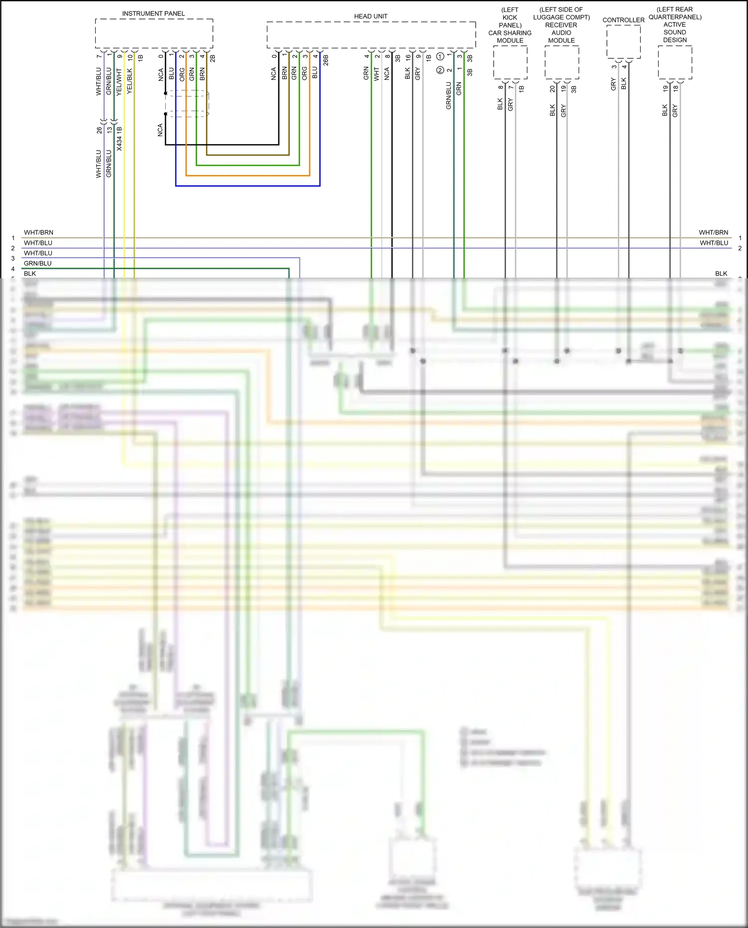 Wiring diagram head unit for BMW X3 M F97 facelift (2021-2024) (1 of 32)