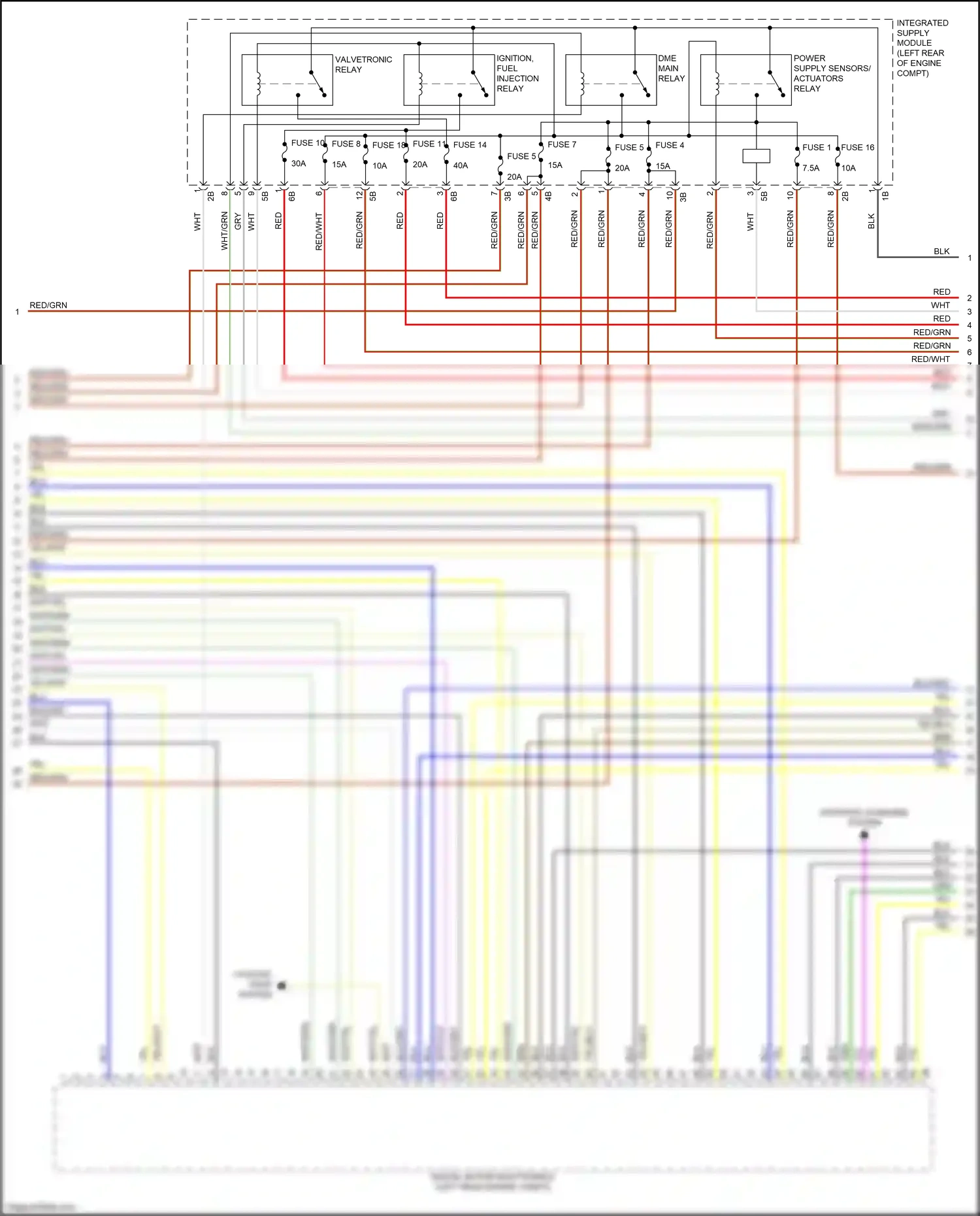 Wiring diagram integrated supply module for BMW X3 M F97 facelift (2021-2024) (5 of 5)