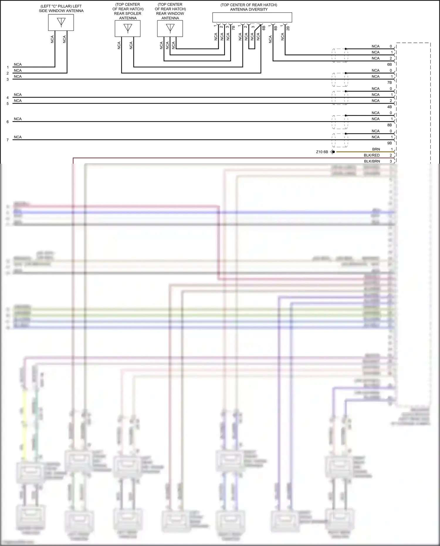 Wiring diagram left front mid-range speaker for BMW X3 M F97 facelift (2021-2024) (4 of 15)