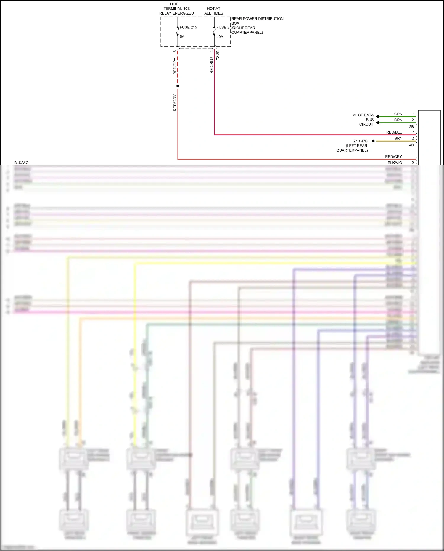 Wiring diagram left front mid-range speaker for BMW X3 M F97 facelift (2021-2024) (15 of 15)