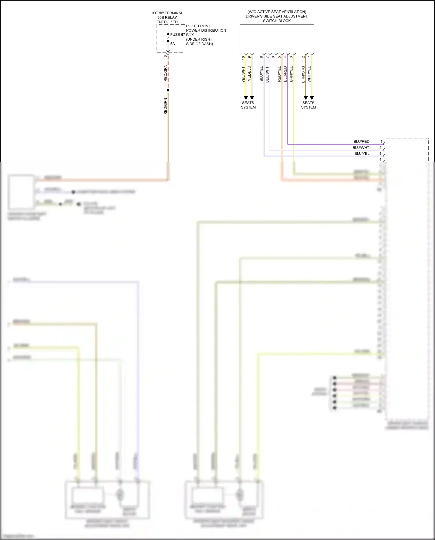 Wiring diagram memory function hall sensor for BMW X3 M F97 facelift (2021-2024) (2 of 2)