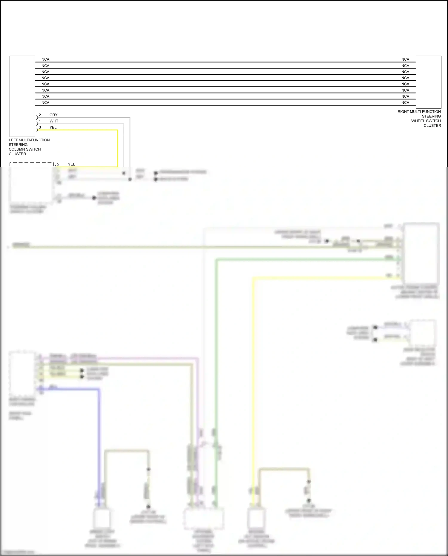 Wiring diagram right multi-function steering wheel switch cluster for BMW X3 M F97 facelift (2021-2024) (1 of 1)
