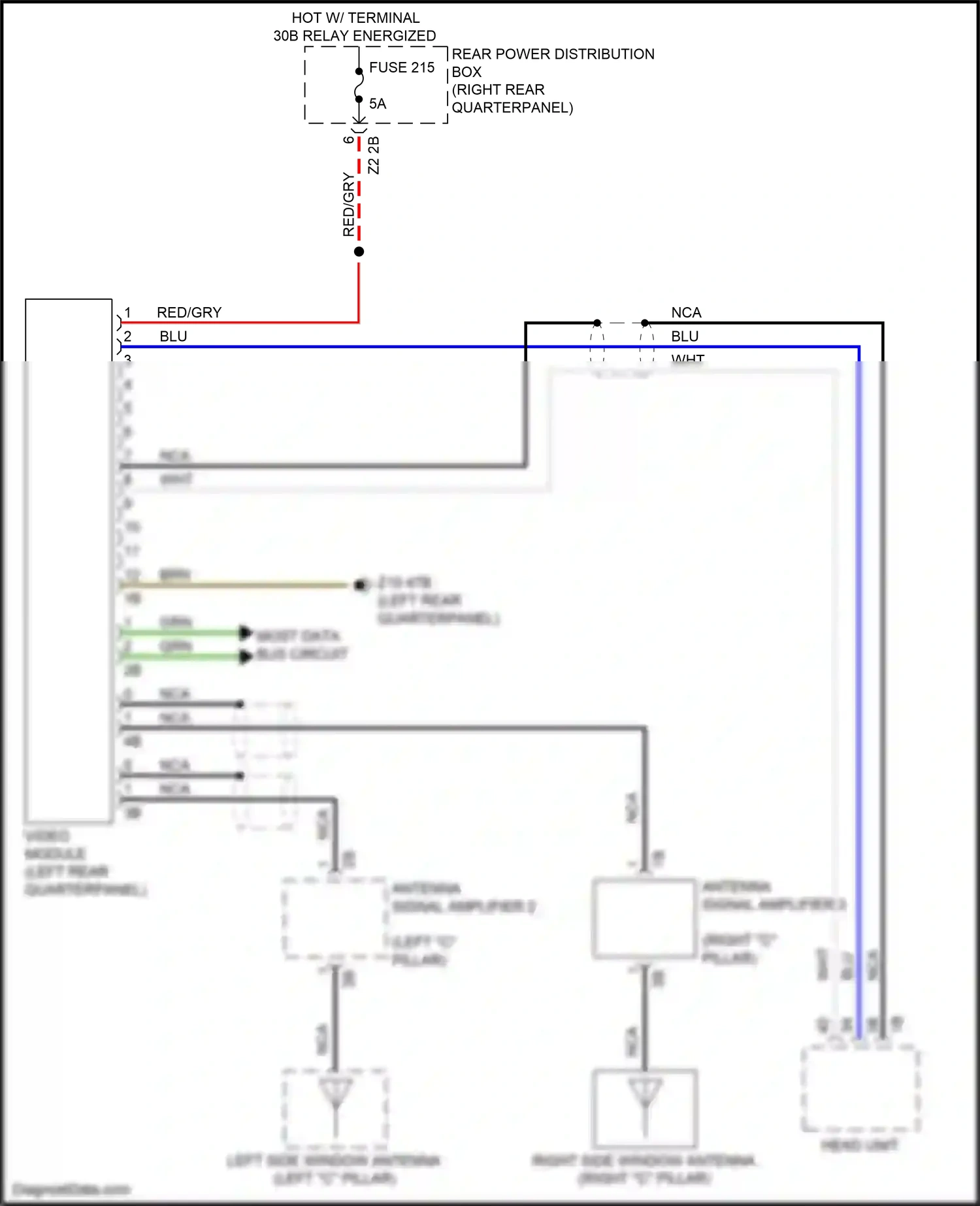 Wiring diagram video module for BMW X3 M F97 facelift (2021-2024) (10 of 12)