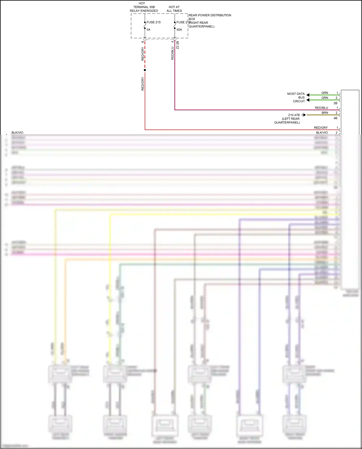 Wiring diagram blk/vio for BMW X3 M F97 (2019-2021) (10 of 20)