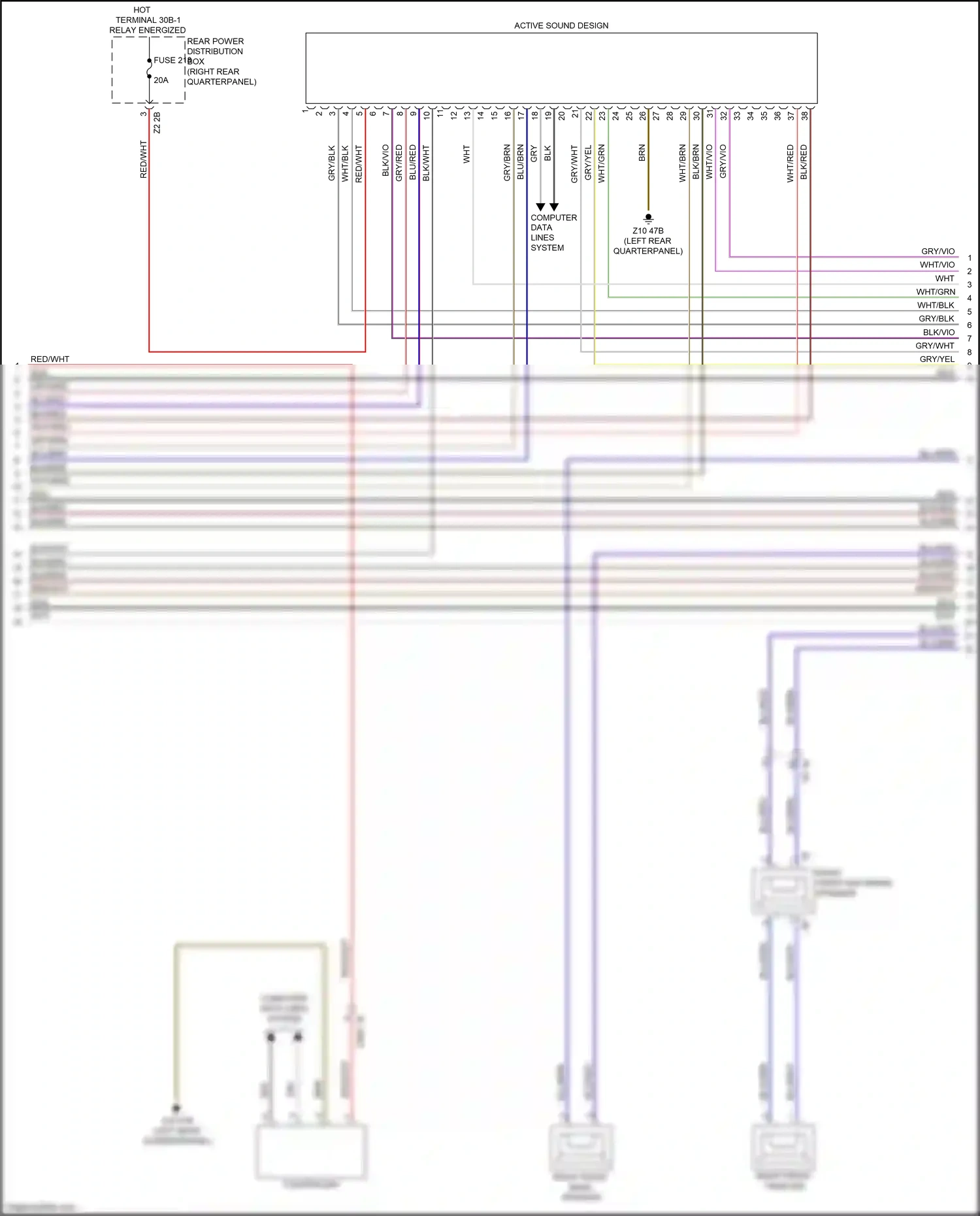 Wiring diagram blu/red for BMW X3 M F97 (2019-2021) (2 of 41)