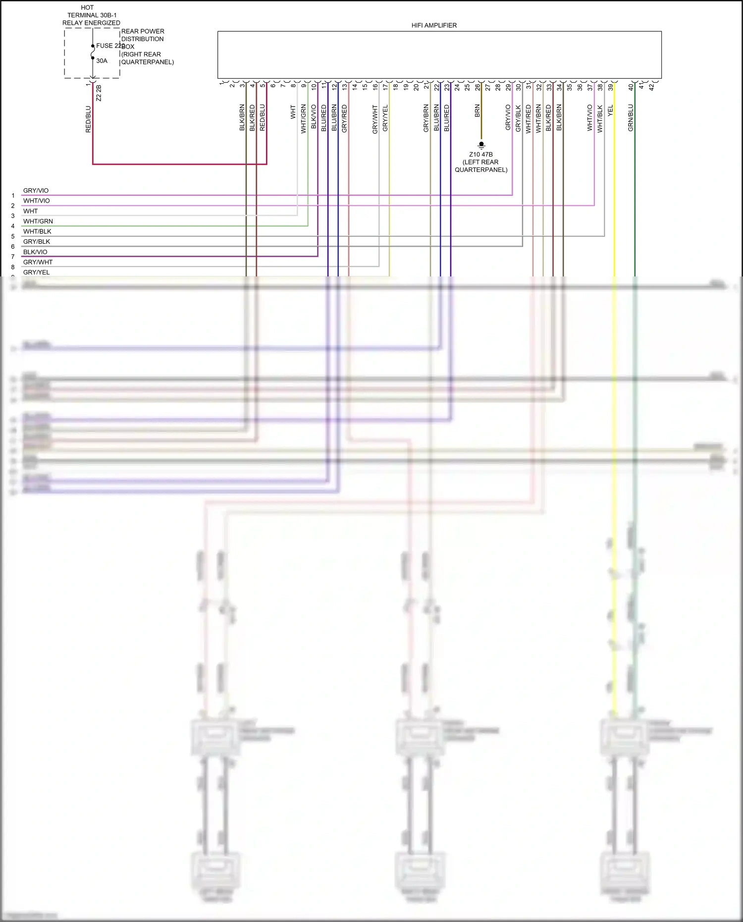 Wiring diagram blu/red for BMW X3 M F97 (2019-2021) (6 of 41)