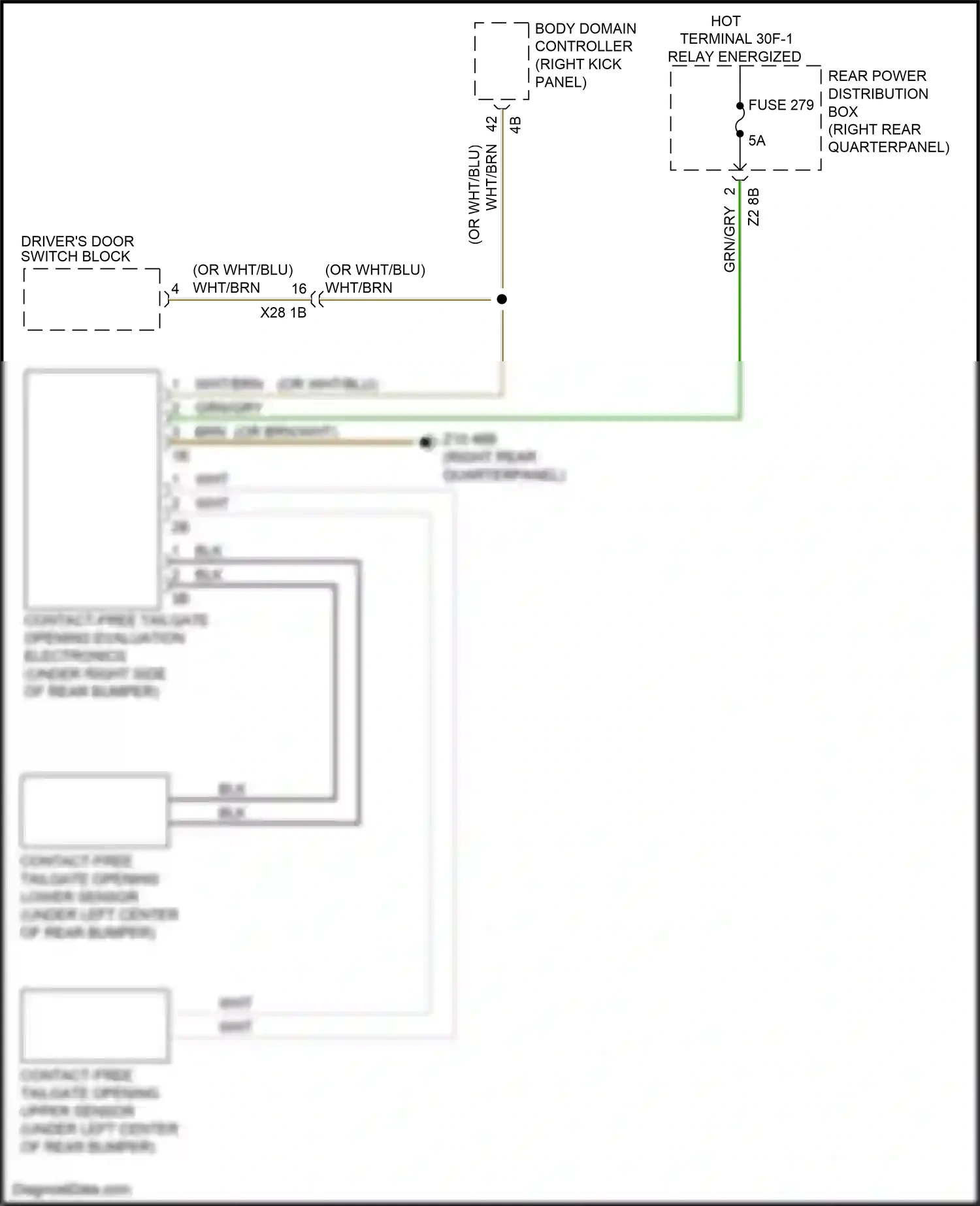 Wiring diagram body domain controller for BMW X3 M F97 (2019-2021) (22 of 47)