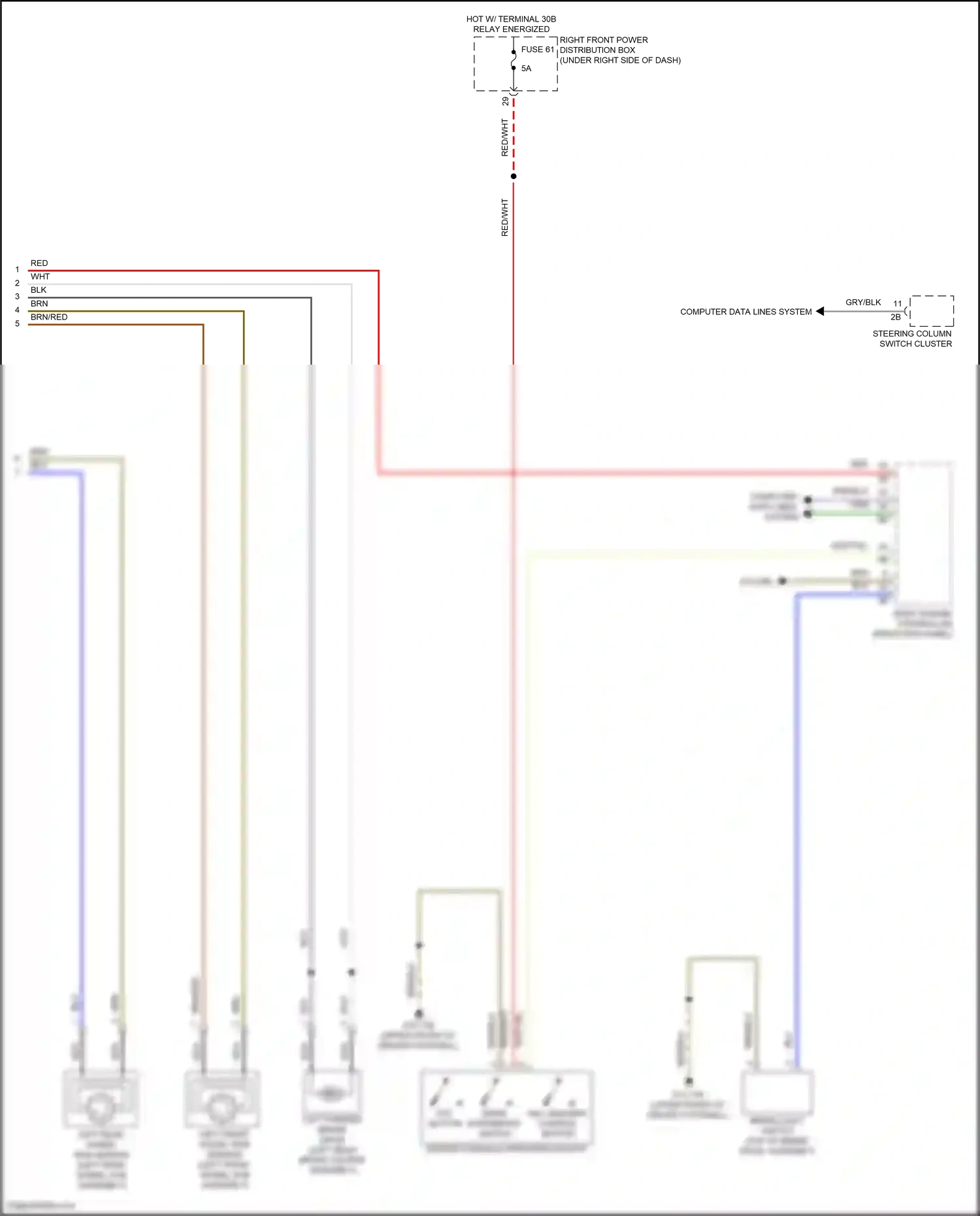 Wiring diagram brake light switch for BMW X3 M F97 (2019-2021) (1 of 6)