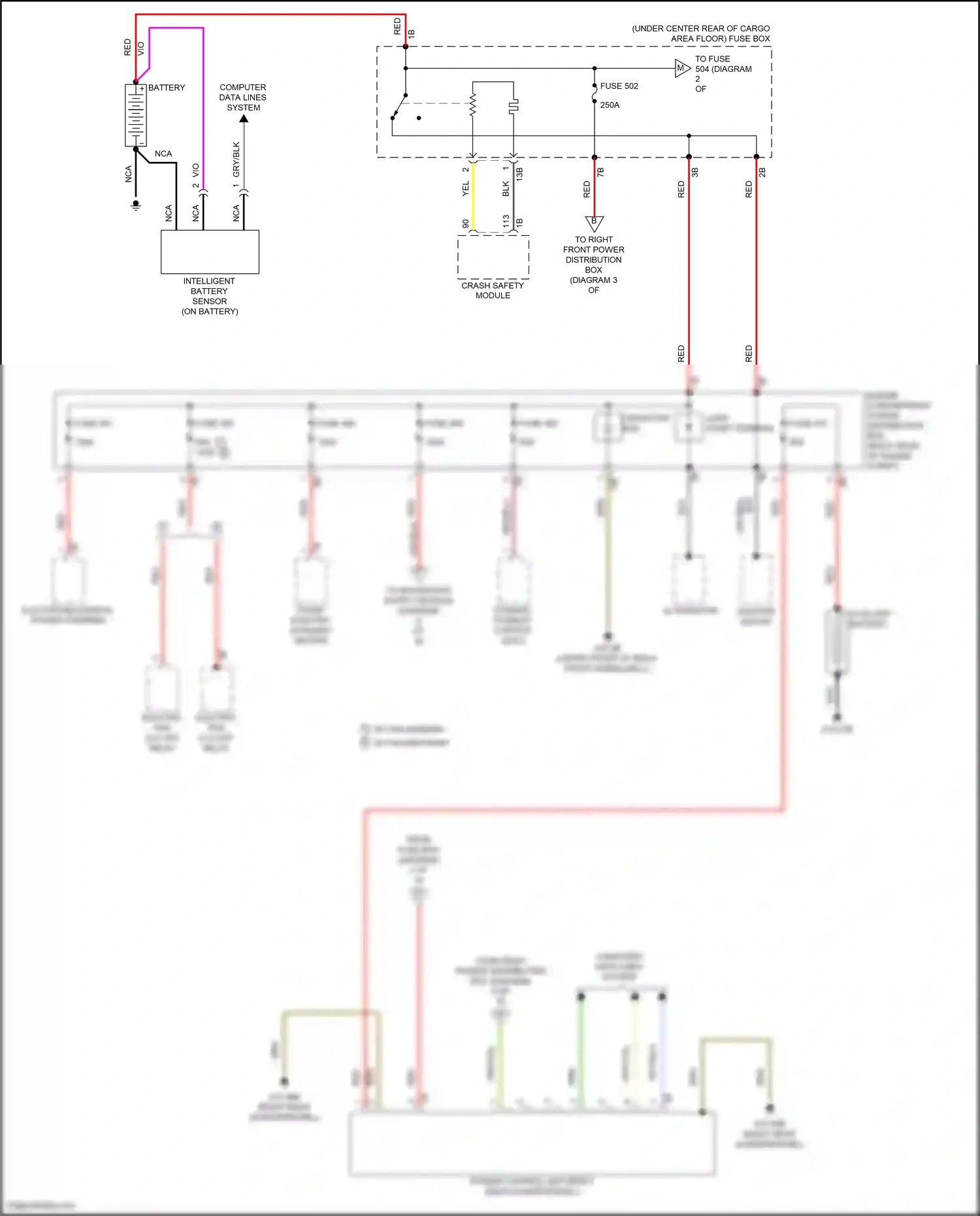 Wiring diagram crash safety module for BMW X3 M F97 (2019-2021) (4 of 9)
