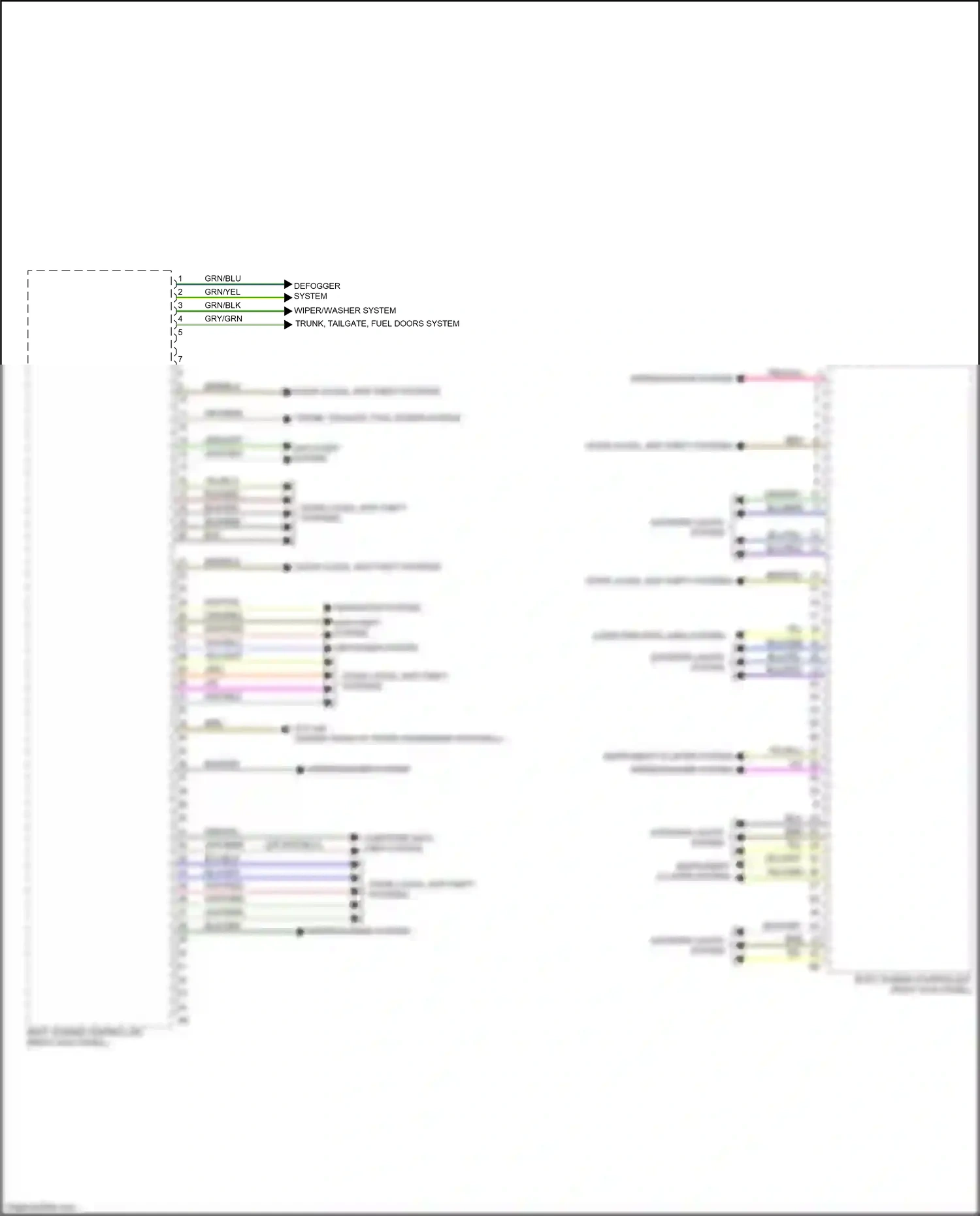 Wiring diagram defogger system for BMW X3 M F97 (2019-2021) (1 of 2)