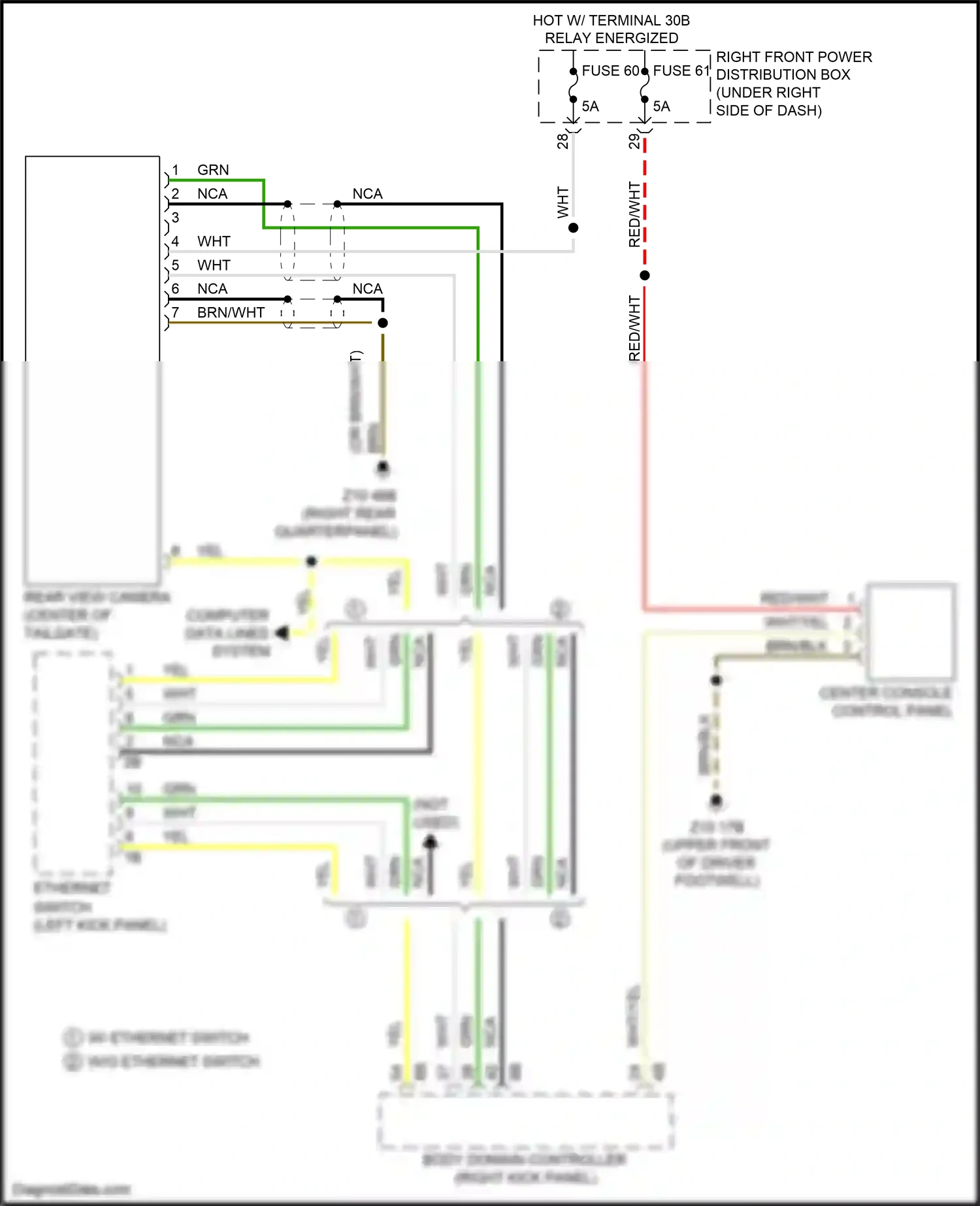 Wiring diagram ethernet switch for BMW X3 M F97 (2019-2021) (4 of 4)