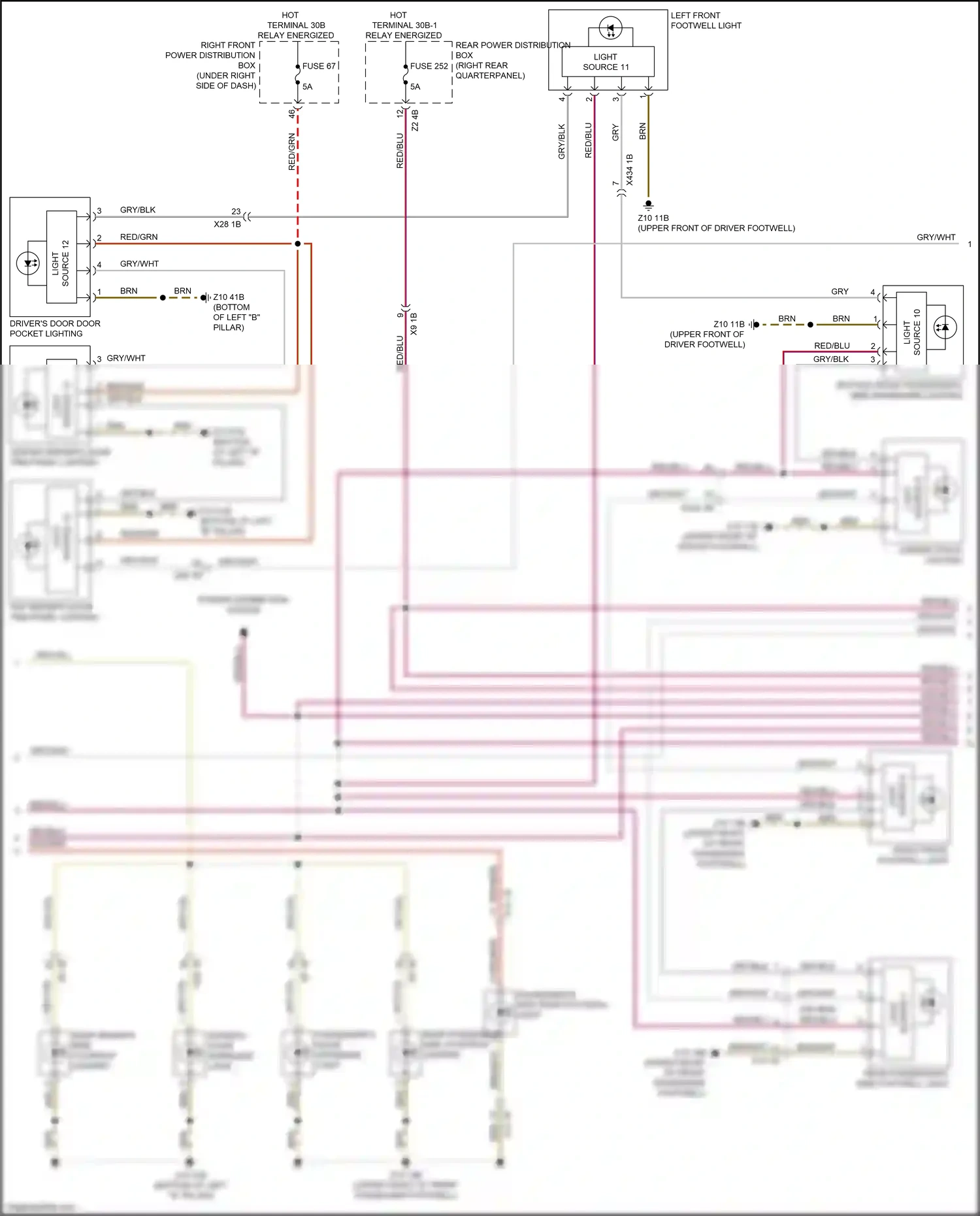 Wiring diagram fuse 252 for BMW X3 M F97 (2019-2021) (1 of 3)