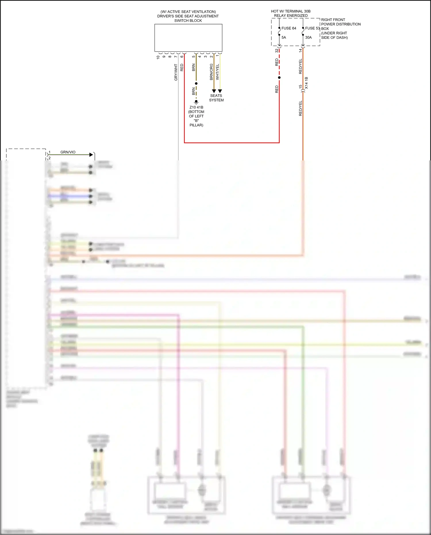 Wiring diagram fuse 64 for BMW X3 M F97 (2019-2021) (1 of 6)