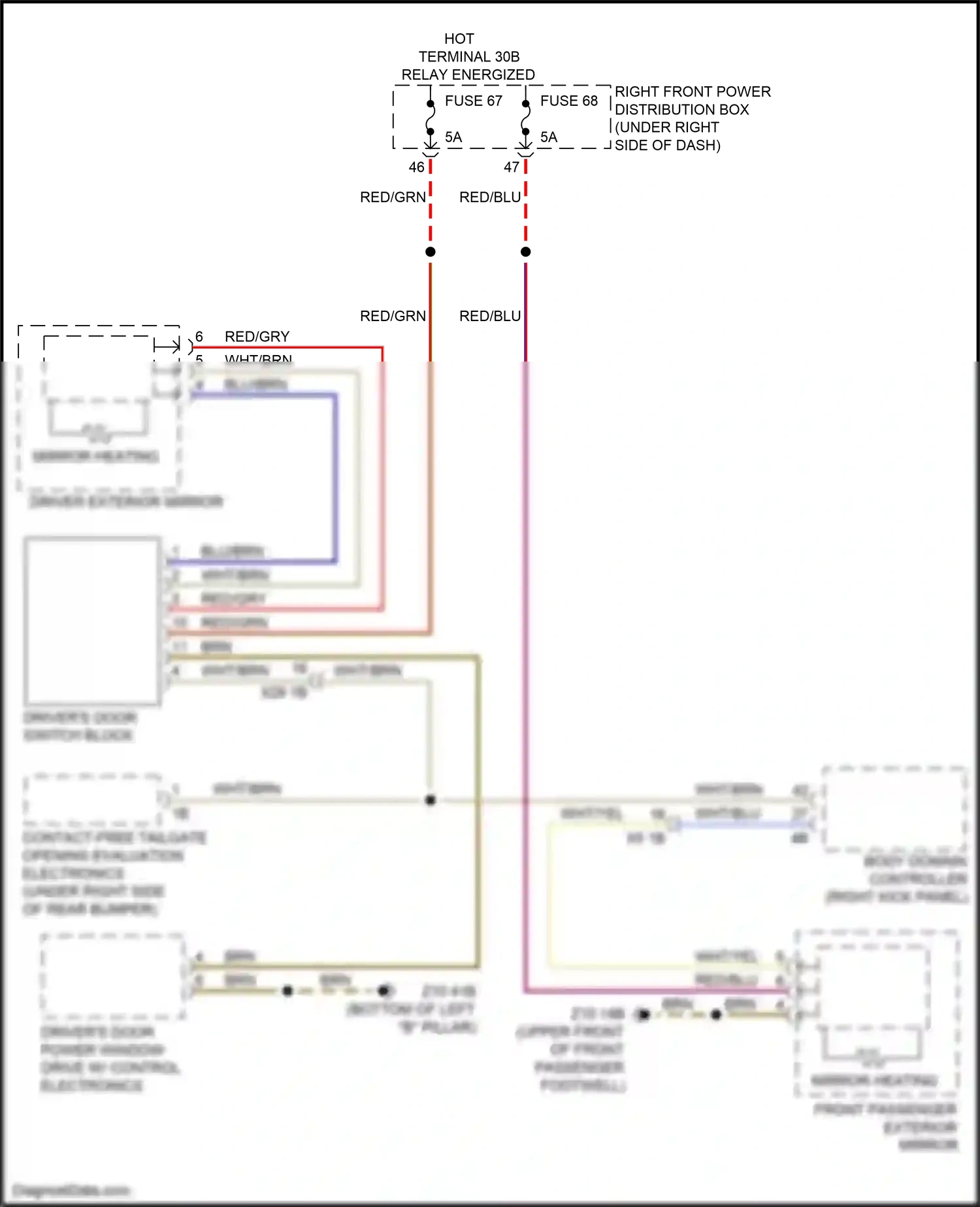 Wiring diagram fuse 67 for BMW X3 M F97 (2019-2021) (3 of 11)