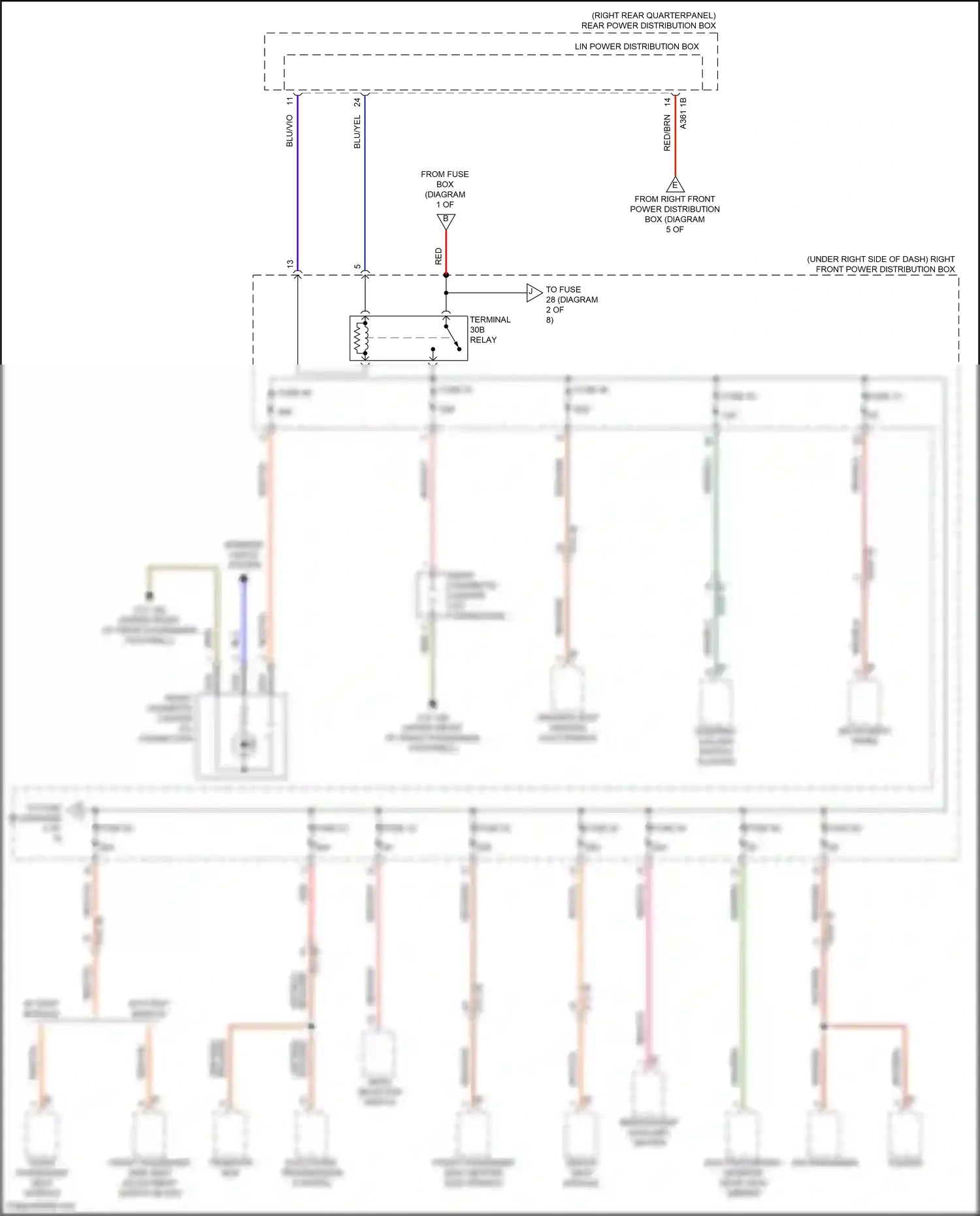 Wiring diagram fuse 73 for BMW X3 M F97 (2019-2021) (2 of 2)