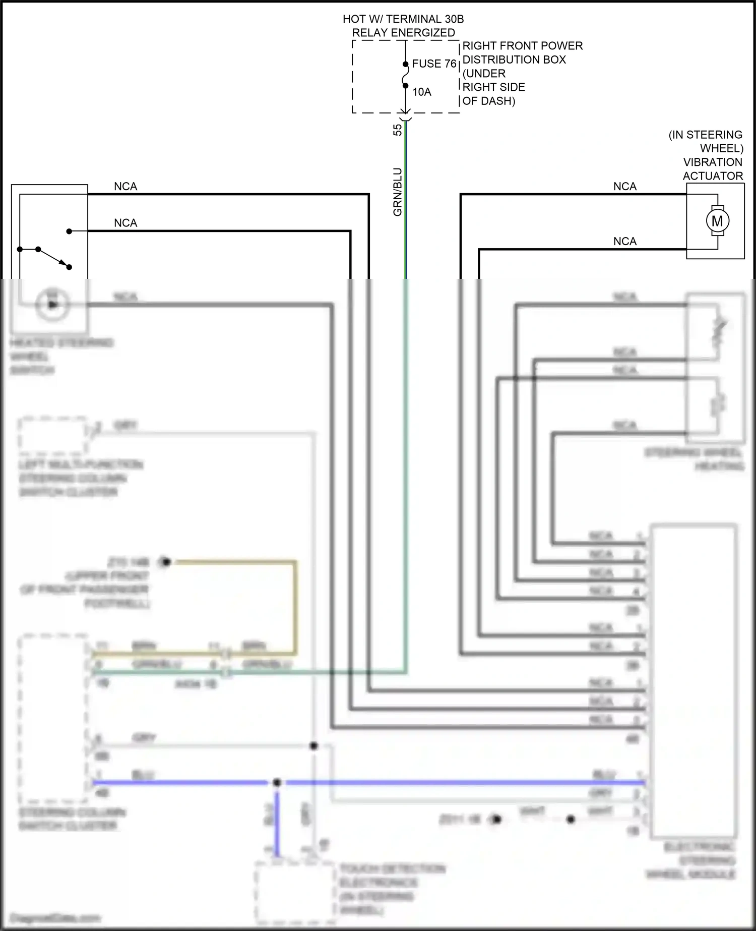 Wiring diagram fuse 76 for BMW X3 M F97 (2019-2021) (1 of 2)