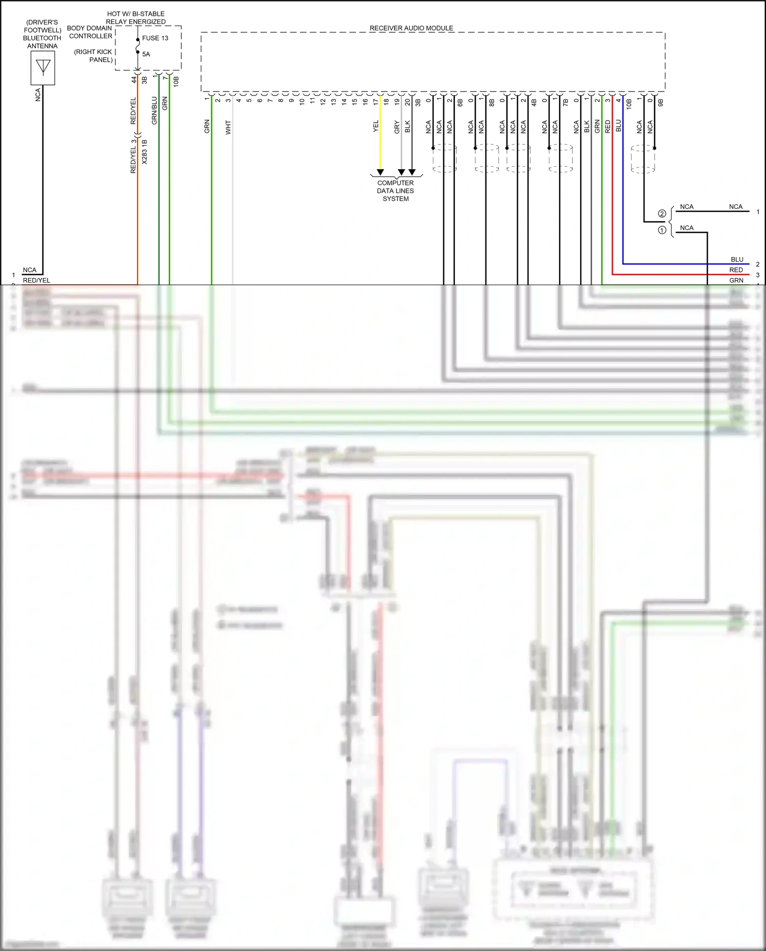 Wiring diagram grn/blu for BMW X3 M F97 (2019-2021) (7 of 71)