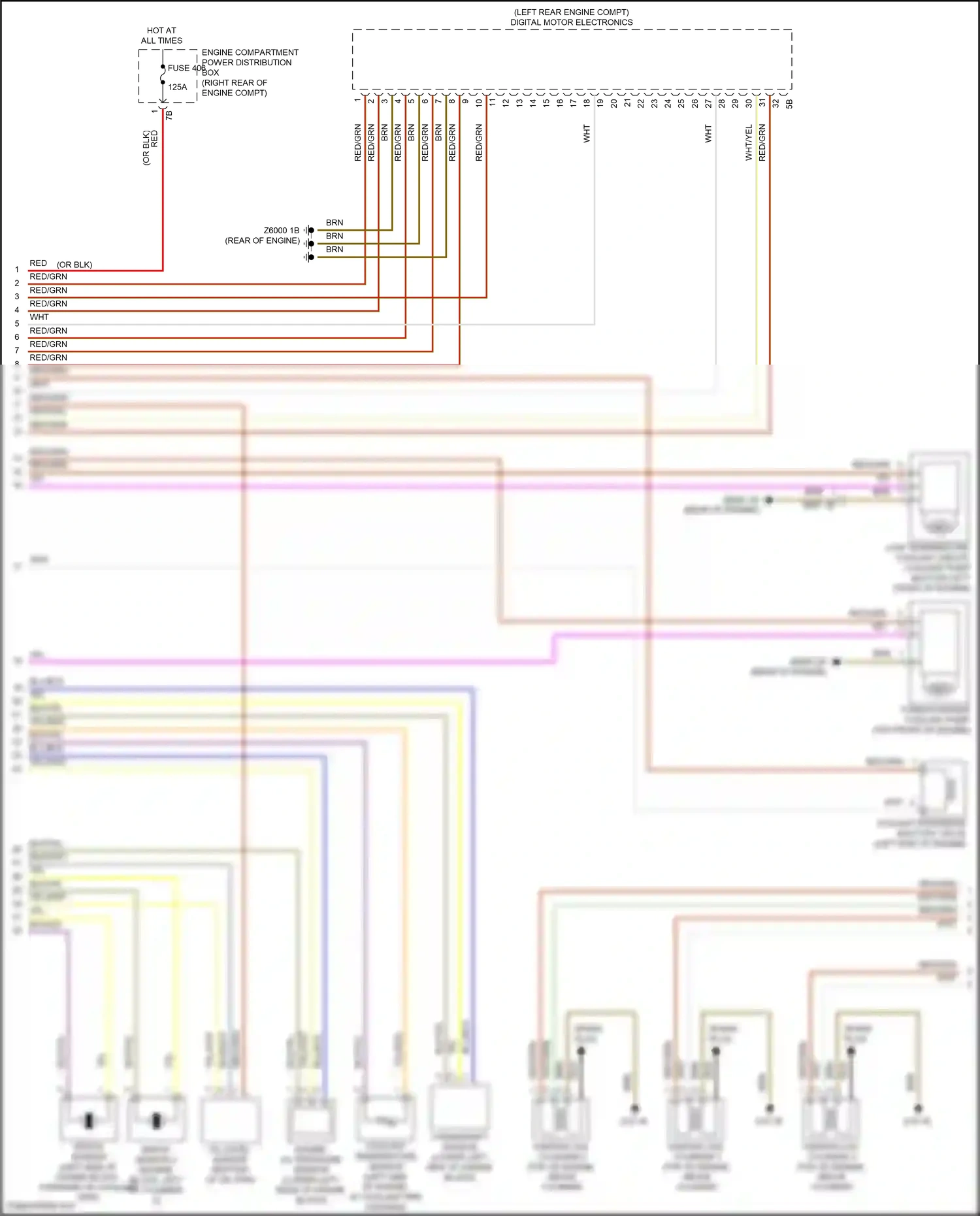 Wiring diagram knock sensor for BMW X3 M F97 (2019-2021) (1 of 2)