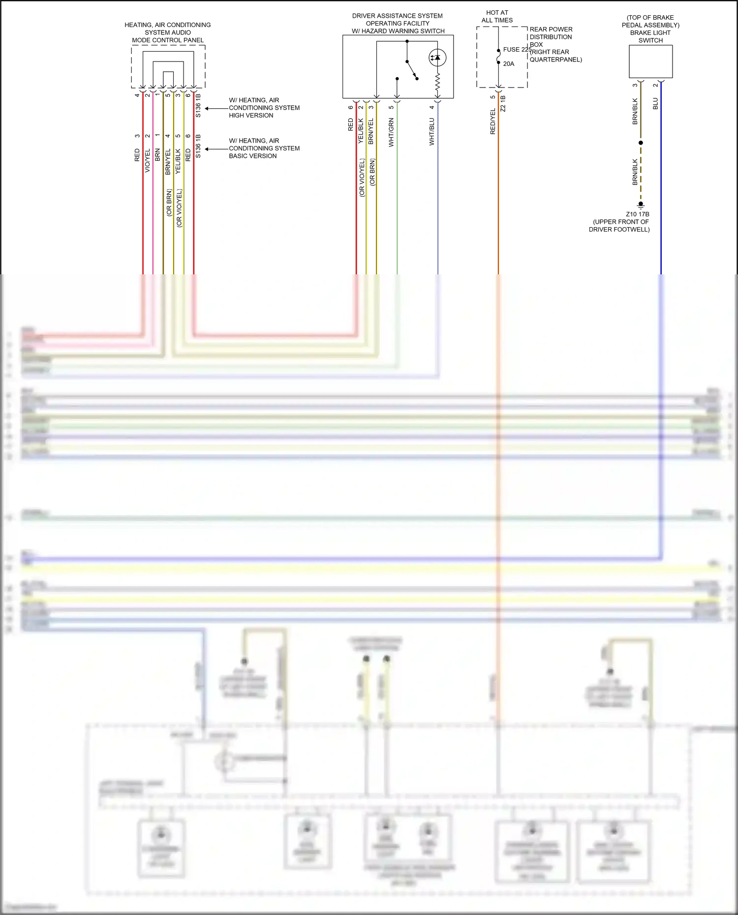 Wiring diagram left headlight for BMW X3 M F97 (2019-2021) (2 of 4)