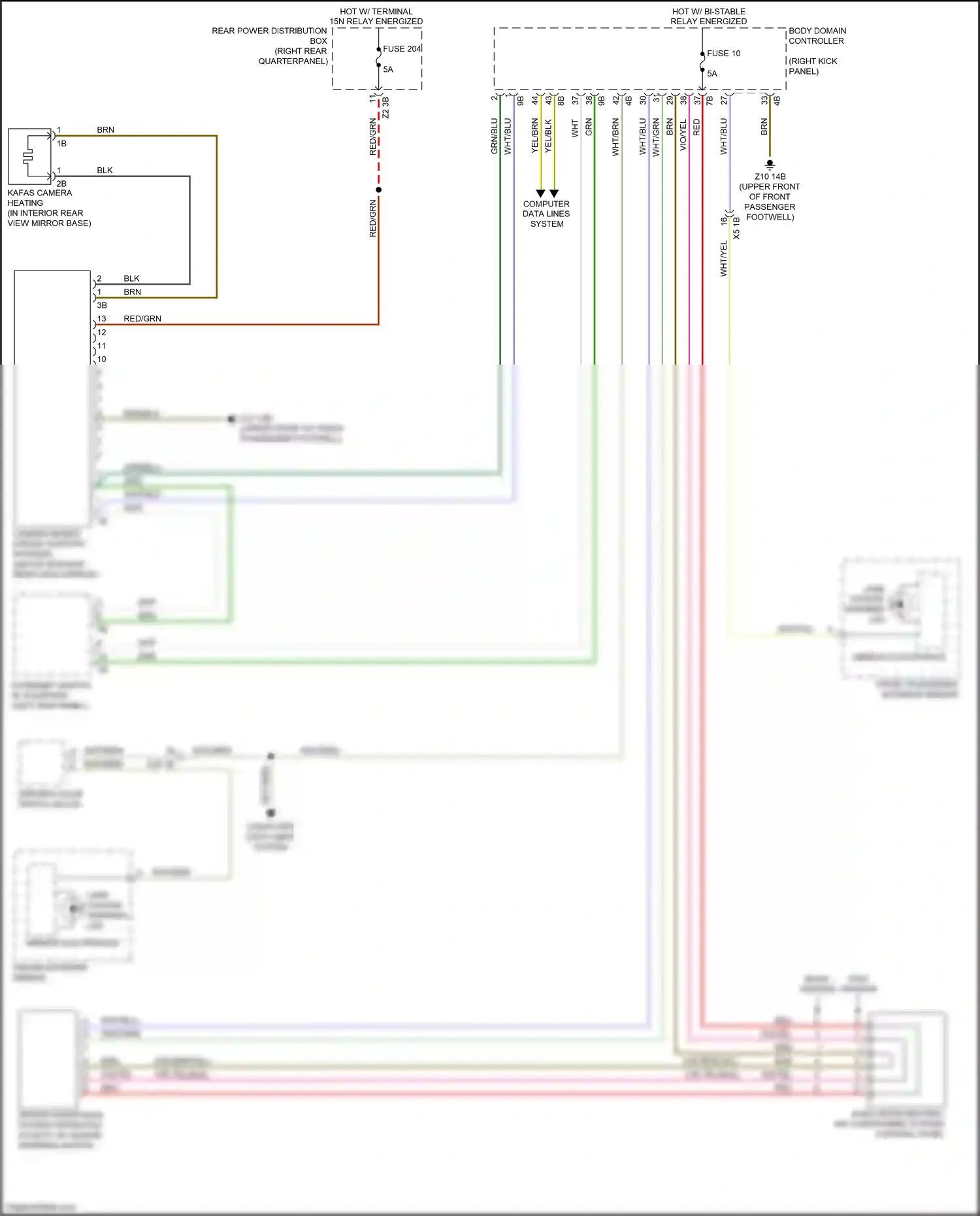 Wiring diagram mirror electronics for BMW X3 M F97 (2019-2021) (1 of 4)