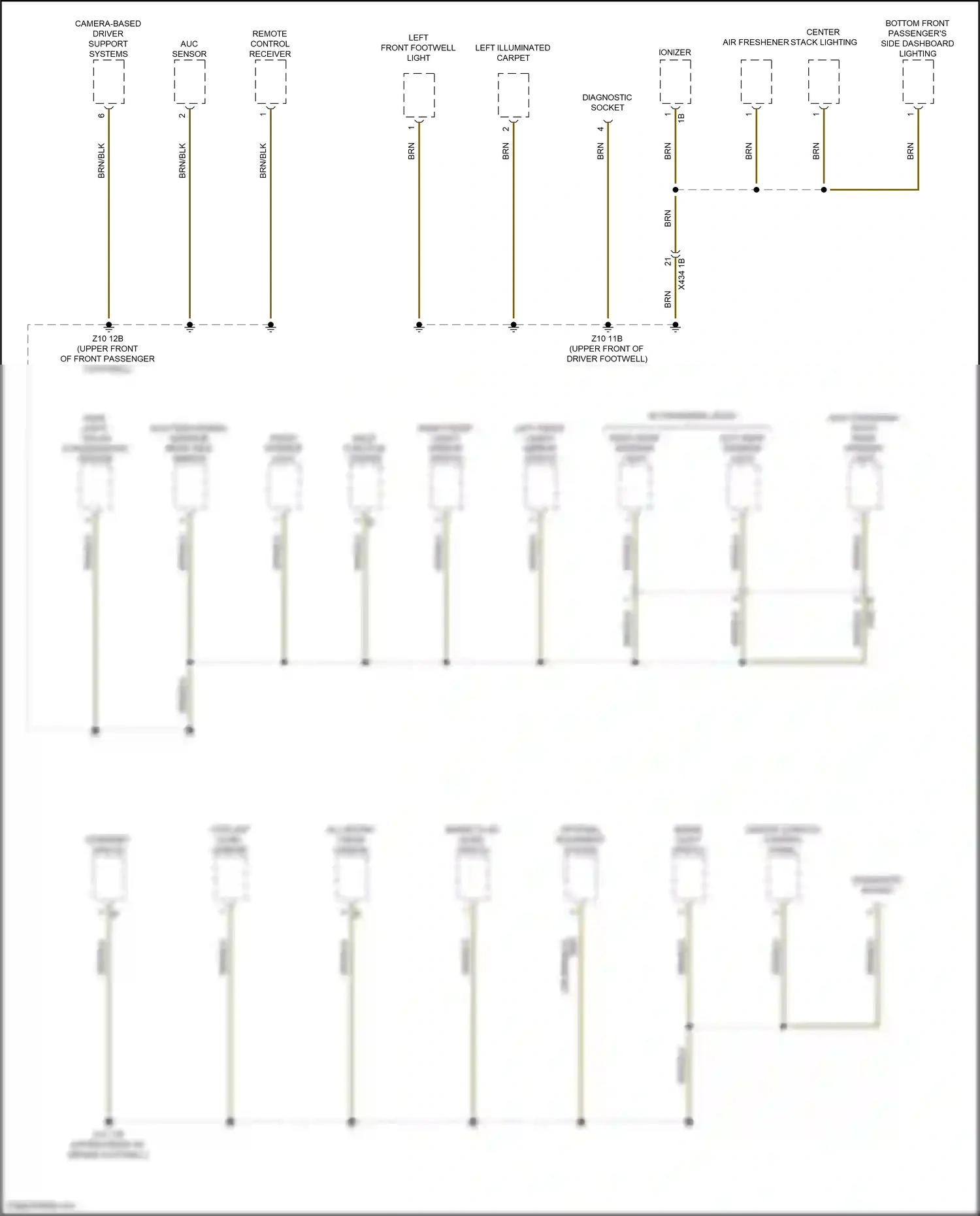 Wiring diagram rain/ light/ solar/ condensation sensor for BMW X3 M F97 (2019-2021) (1 of 1)