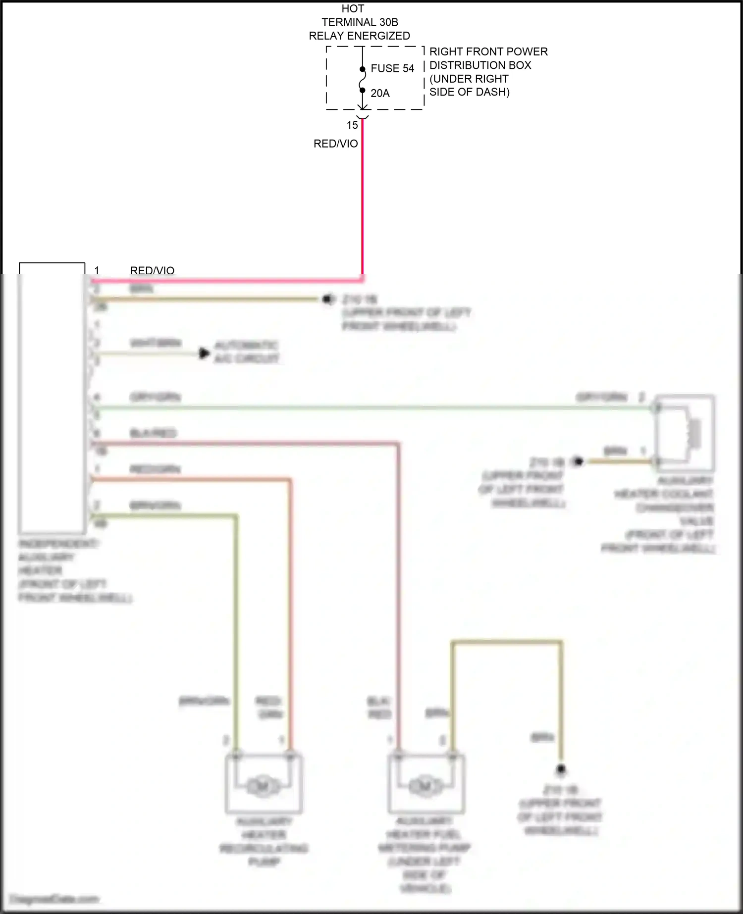 Wiring diagram red/vio for BMW X3 M F97 (2019-2021) (2 of 9)