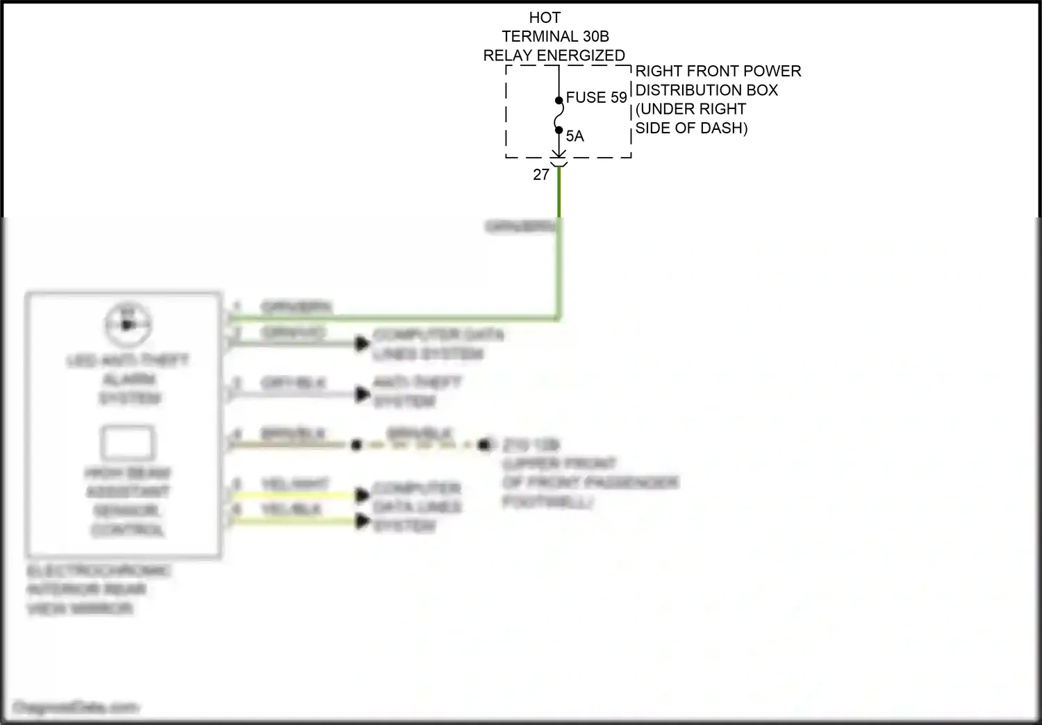 Wiring diagram right front power distribution box for BMW X3 M F97 (2019-2021) (39 of 60)