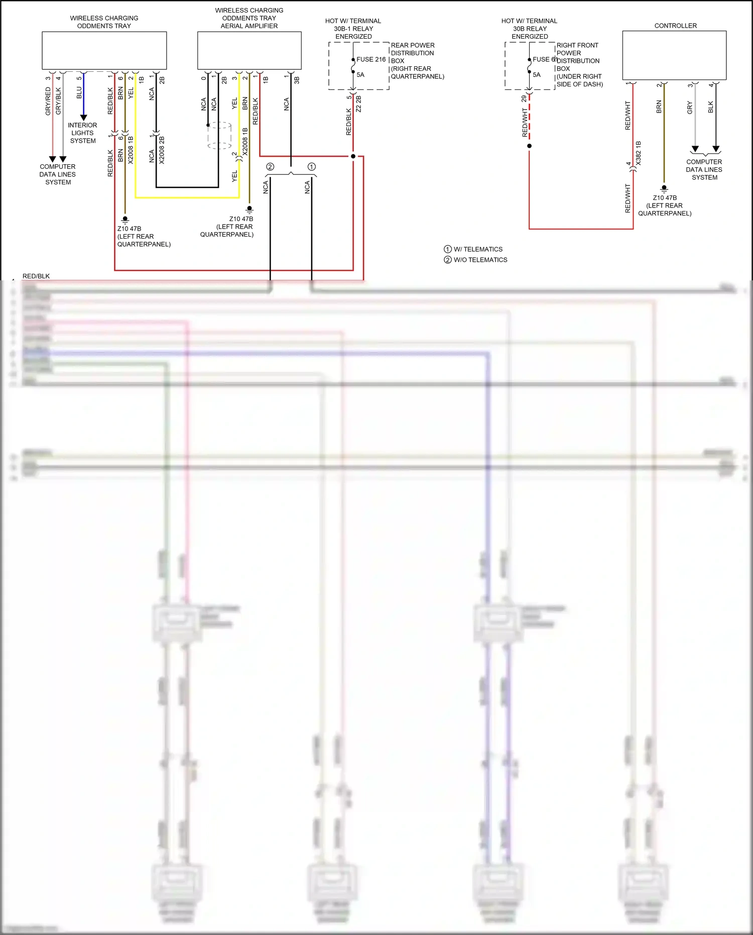 Wiring diagram right front power distribution box for BMW X3 M F97 (2019-2021) (4 of 60)