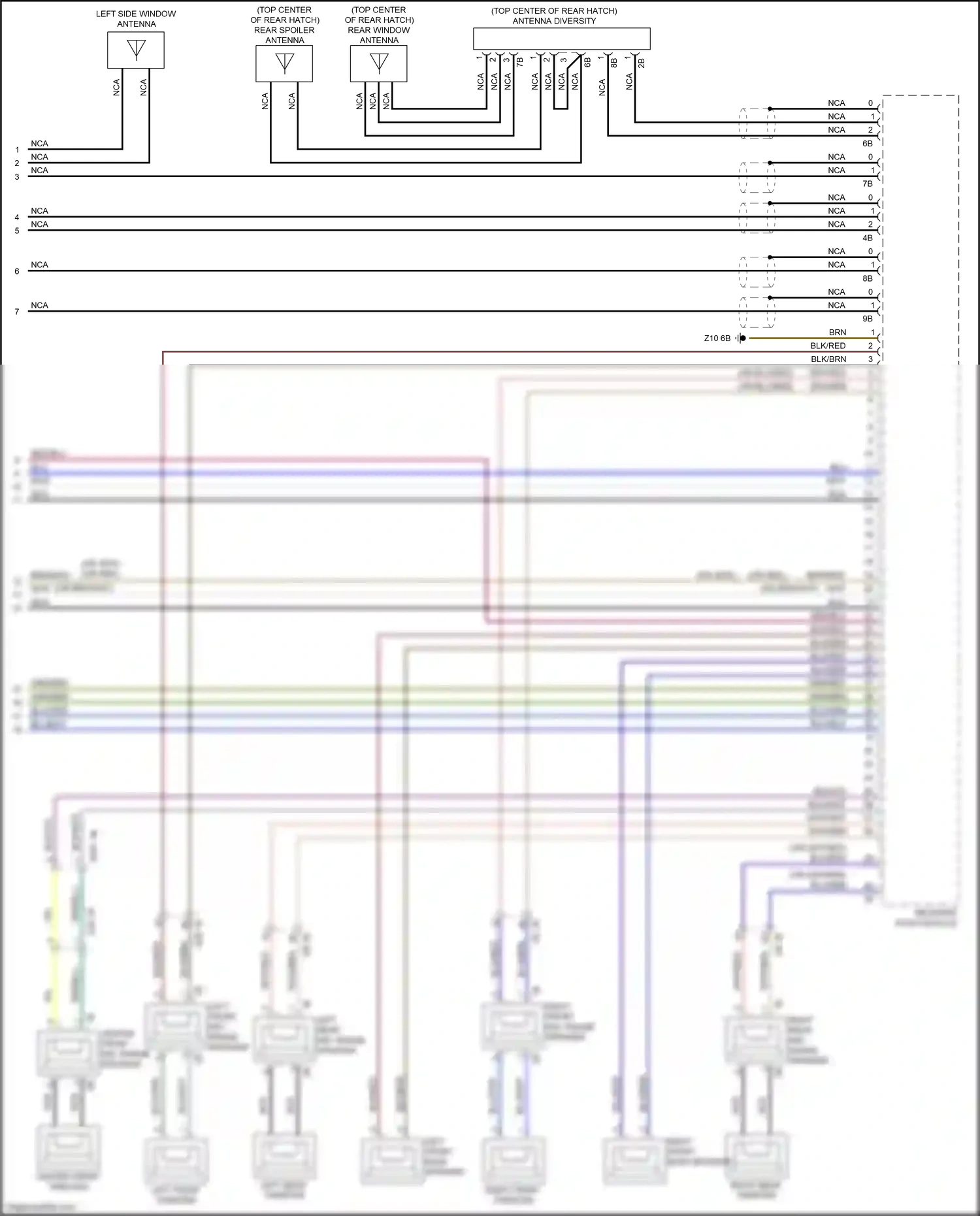 Wiring diagram right front tweeter for BMW X3 M F97 (2019-2021) (3 of 9)
