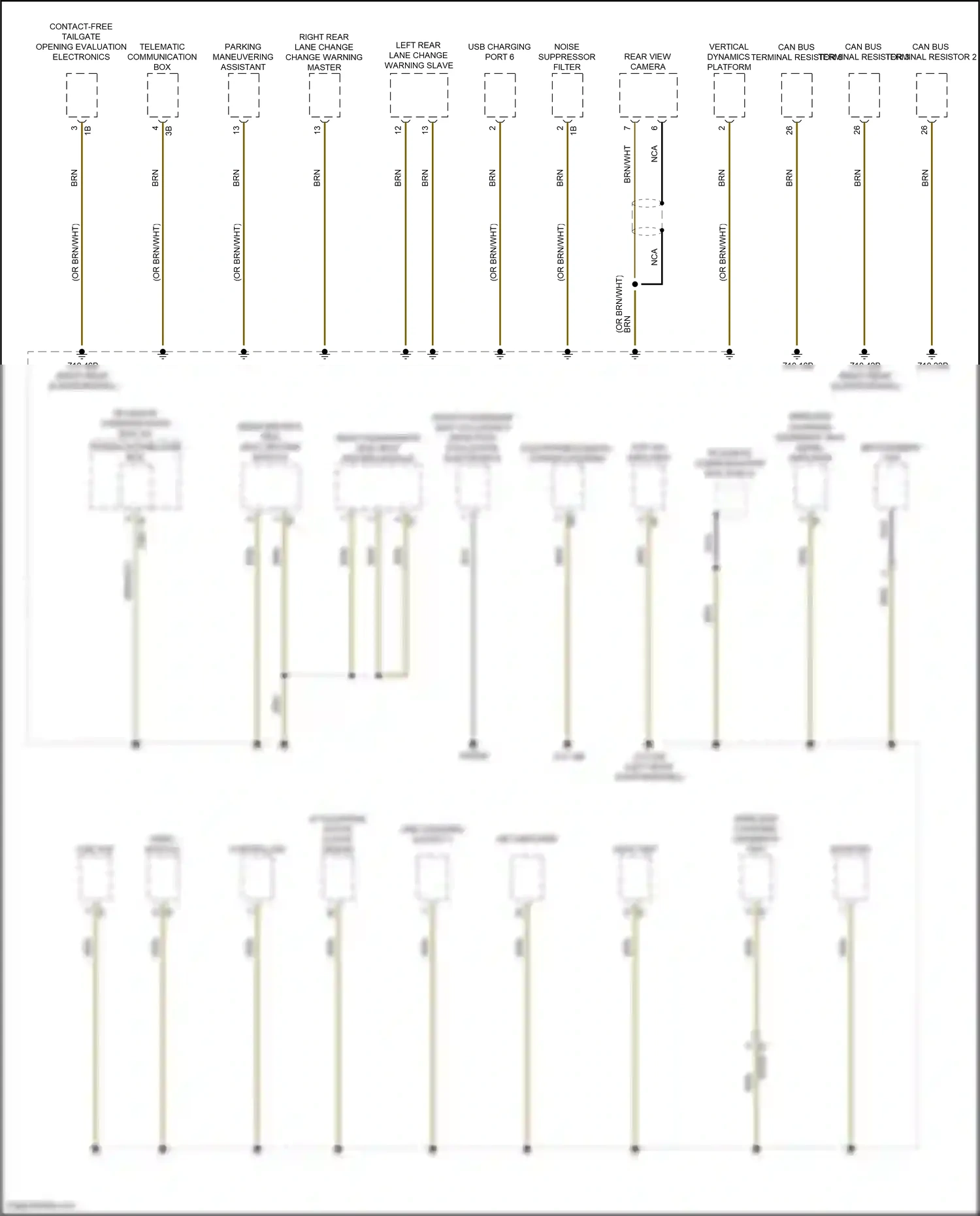 Wiring diagram vertical dynamics platform for BMW X3 M F97 (2019-2021) (2 of 4)