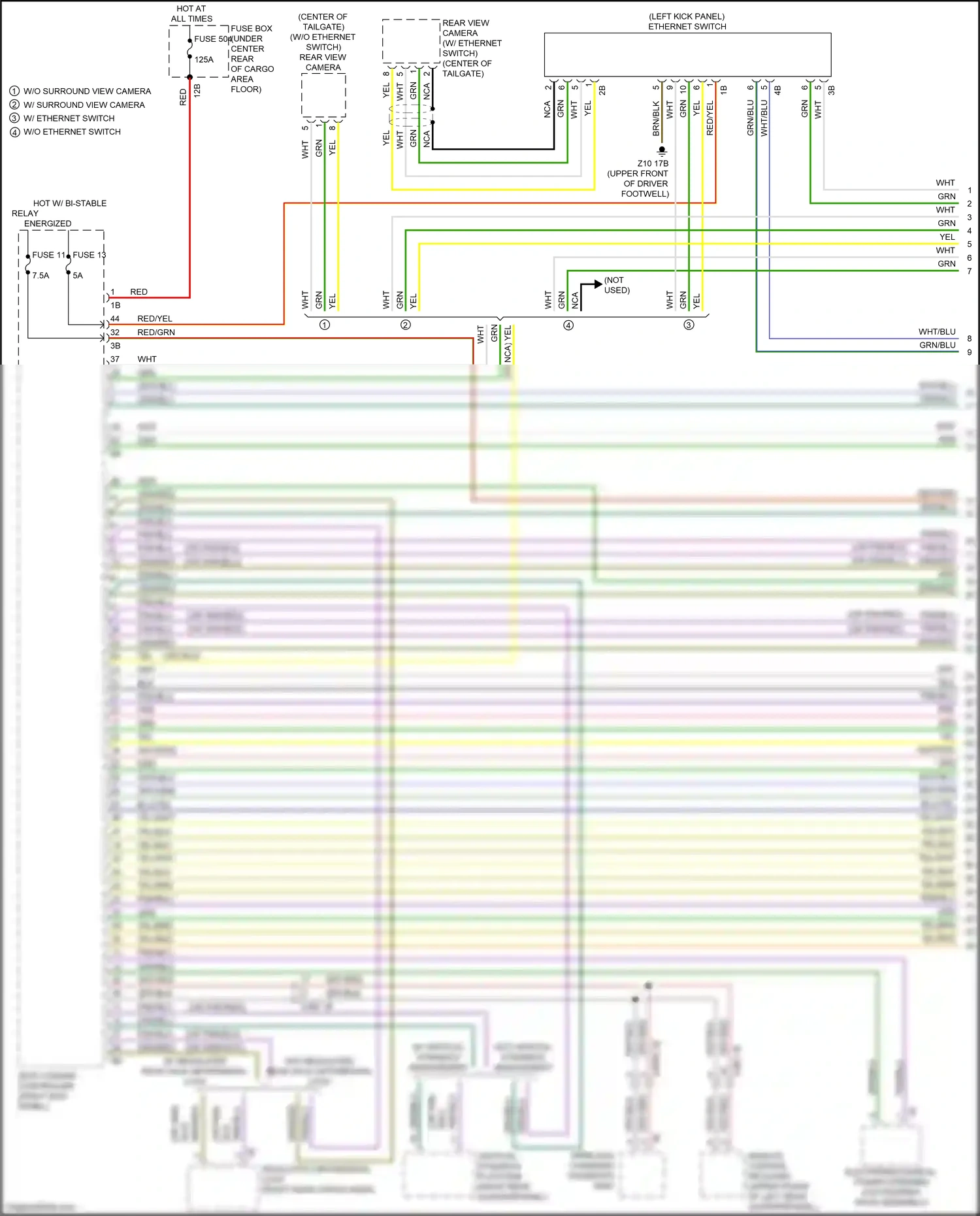 Wiring diagram w/ ethernet switch for BMW X3 M F97 (2019-2021) (2 of 5)