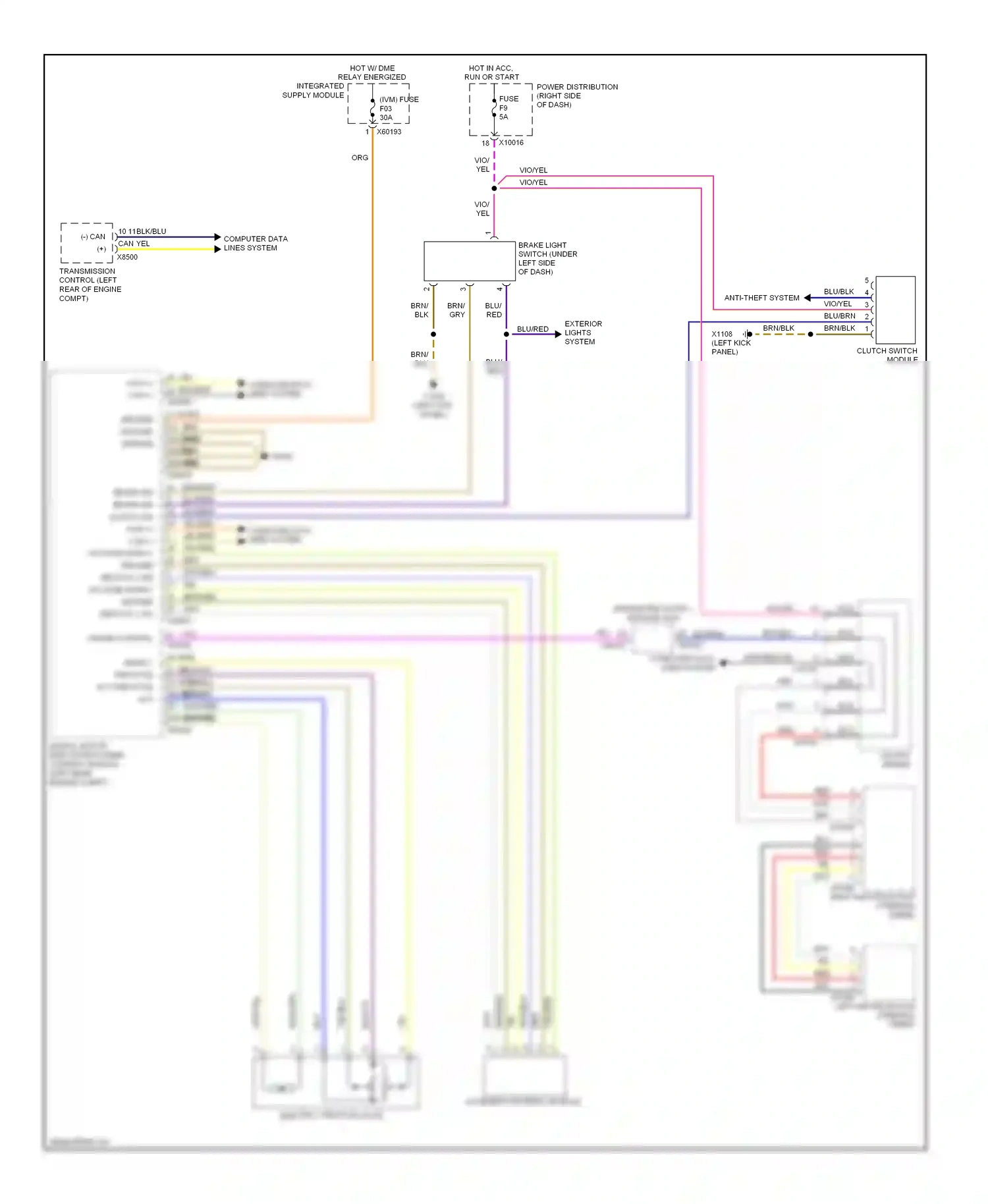 Wiring diagram blk for BMW X3 E83 facelift (2006-2010) (9 of 49)