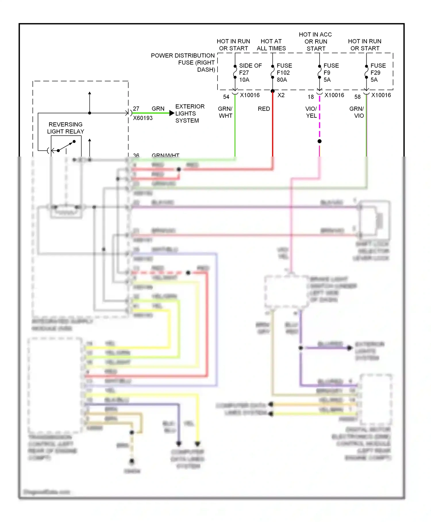 Wiring diagram blk/vio for BMW X3 E83 facelift (2006-2010) (14 of 14)