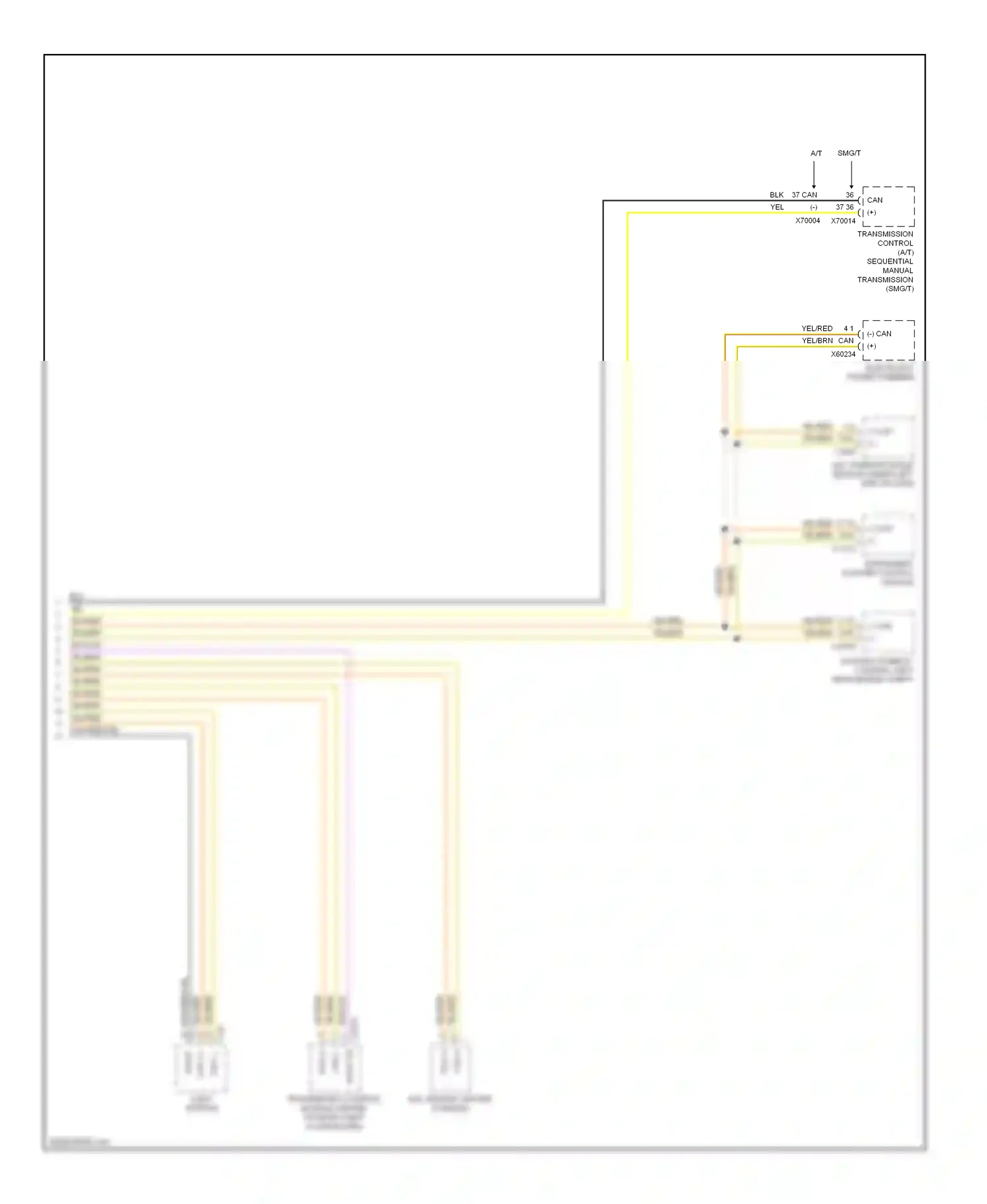 BMW X3 E83 facelift (2006-2010) dynamic stability control (left rear engine compt) wiring diagram  (1 of 2)