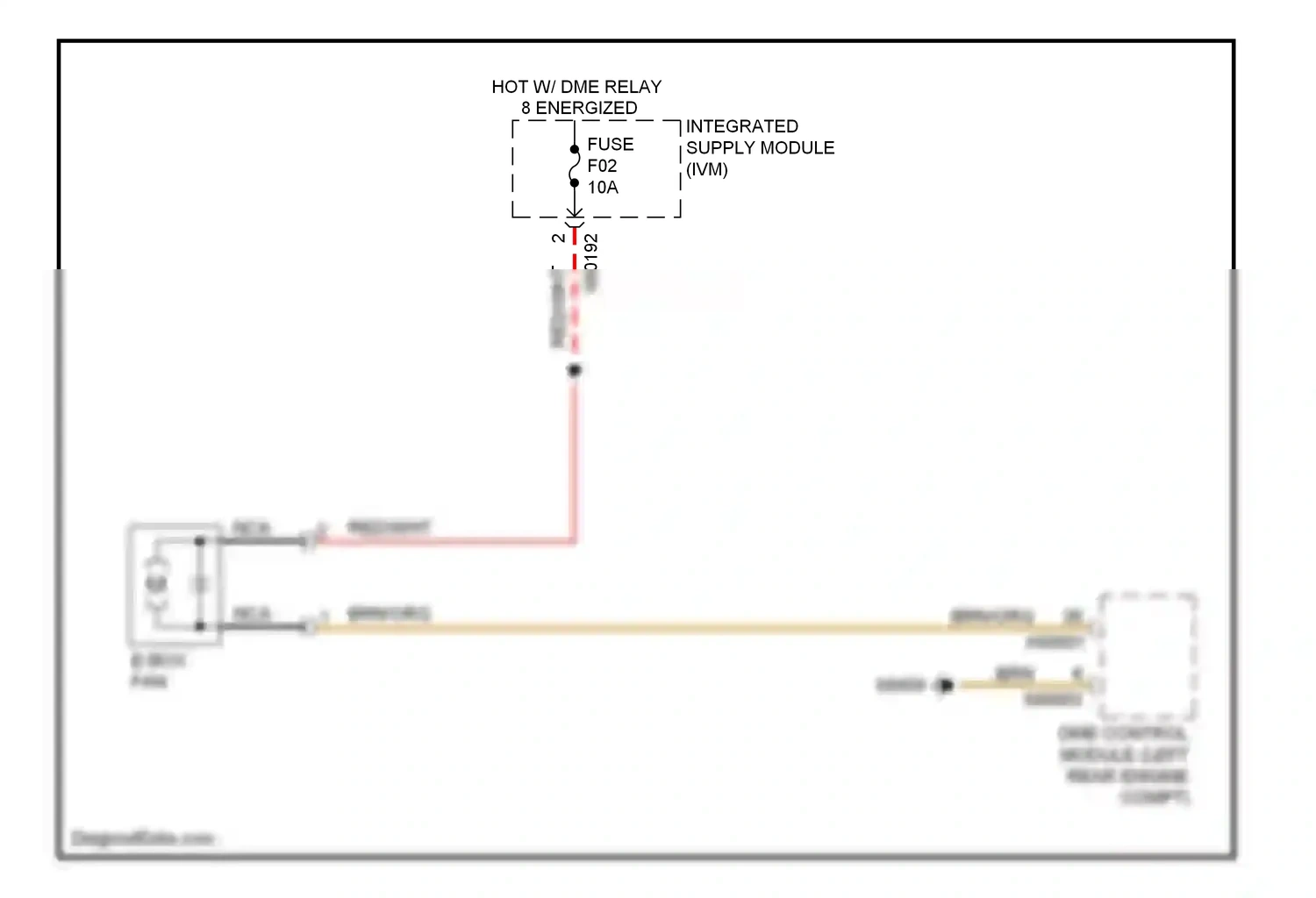 Wiring diagram e-box fan for BMW X3 E83 facelift (2006-2010) (1 of 2)