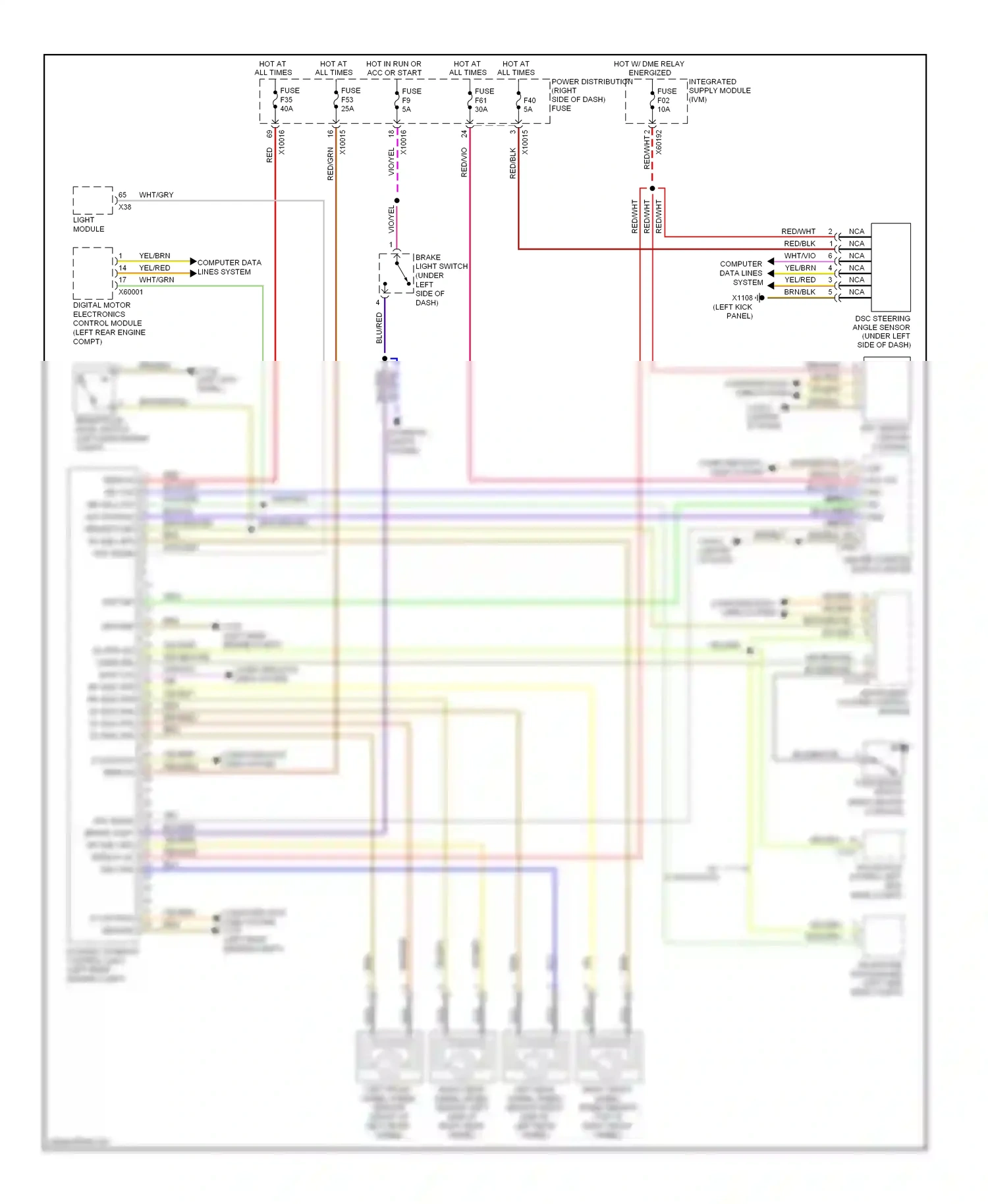 Wiring diagram hdc ind for BMW X3 E83 facelift (2006-2010) (1 of 1)