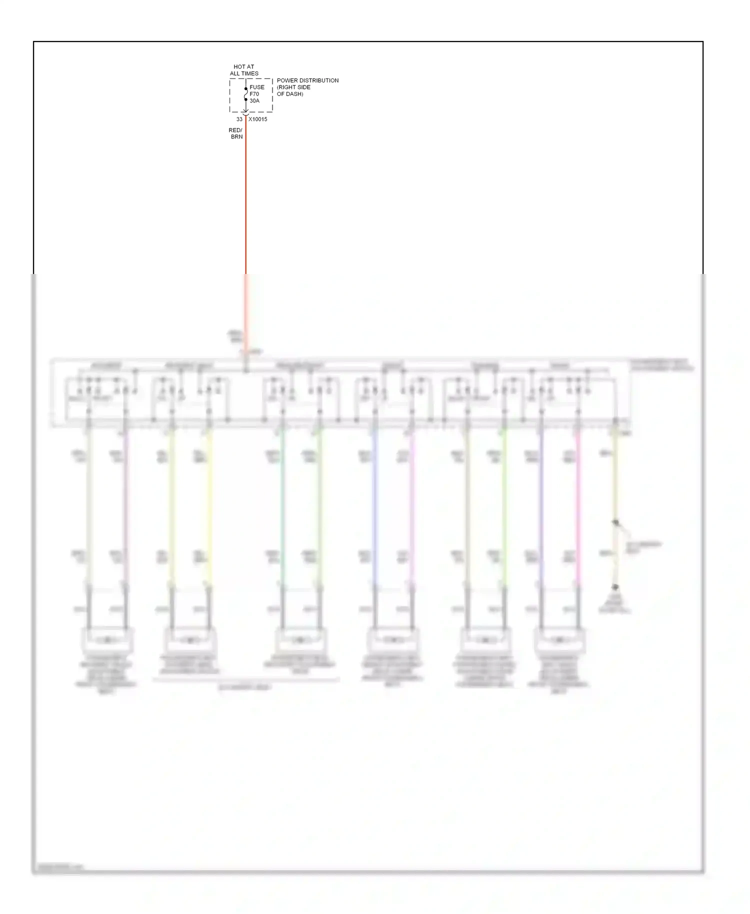 Wiring diagram head restraint for BMW X3 E83 facelift (2006-2010) (1 of 1)