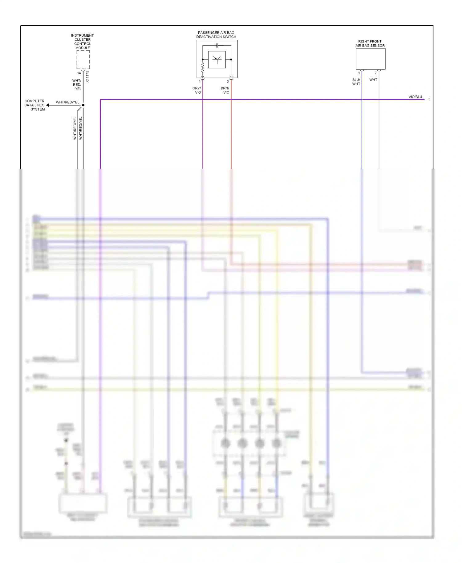 Wiring diagram instrument cluster control module for BMW X3 E83 facelift (2006-2010) (15 of 15)