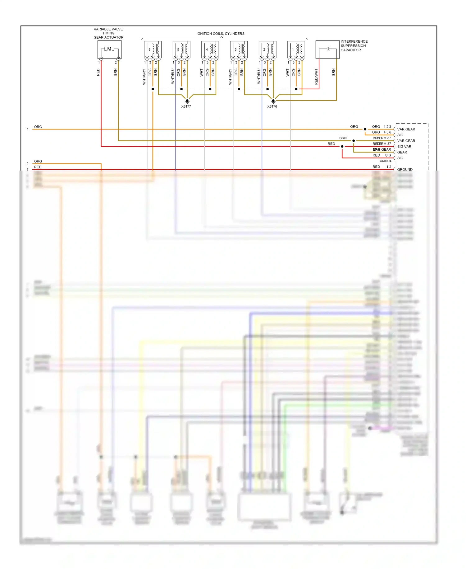 Wiring diagram interference suppression capacitor for BMW X3 E83 facelift (2006-2010) (1 of 1)