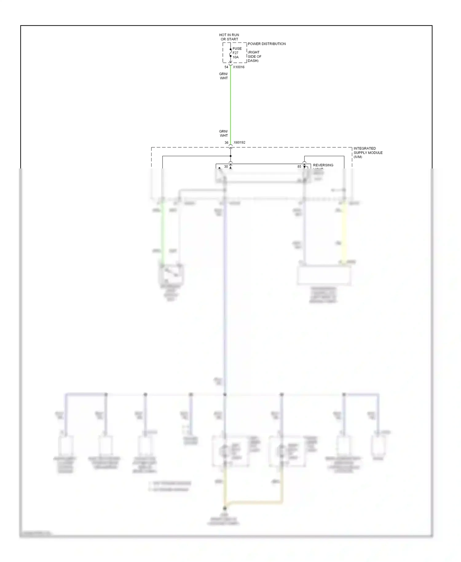 Wiring diagram left inner tail- light for BMW X3 E83 facelift (2006-2010) (1 of 2)
