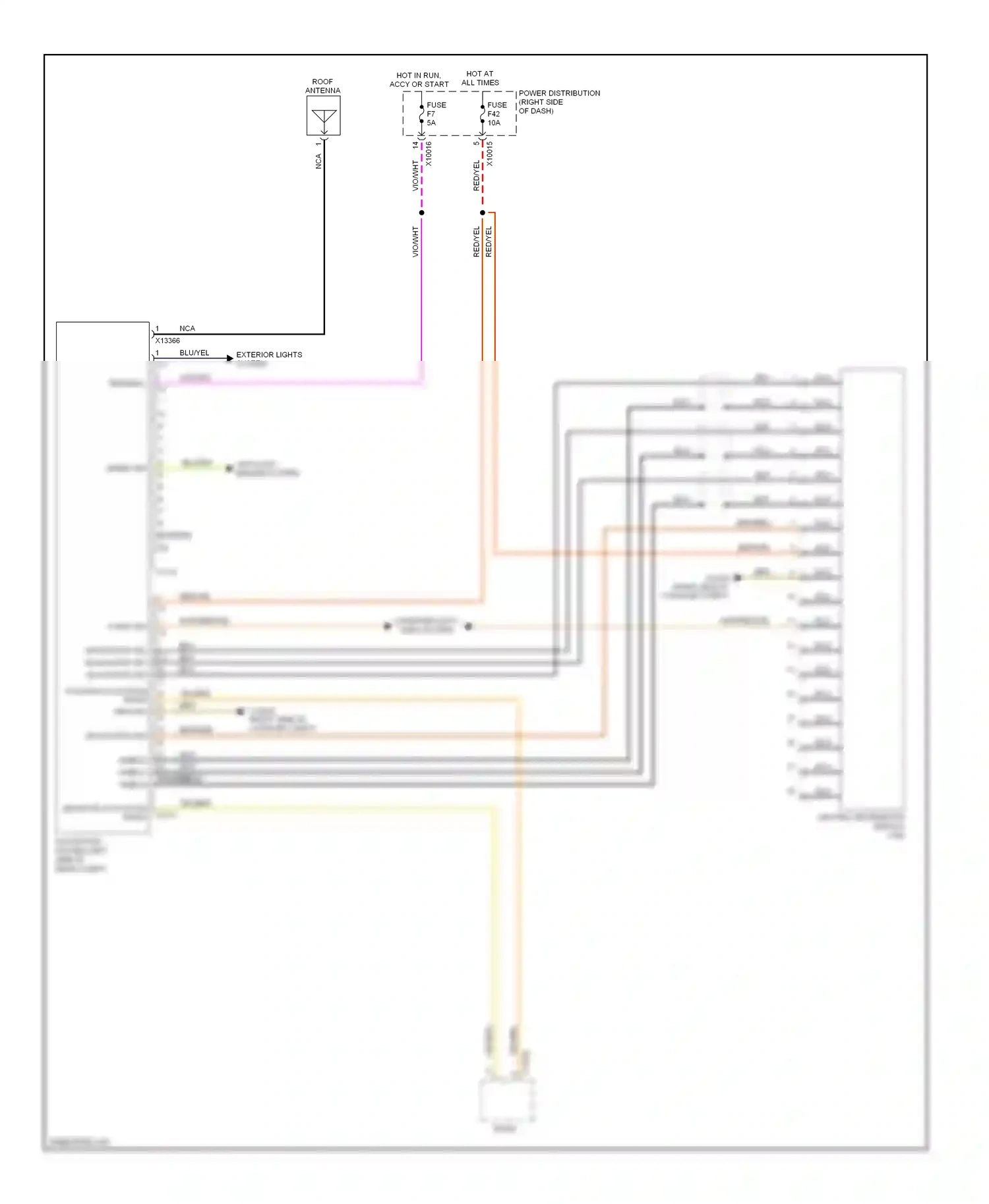 Wiring diagram navigation sig for BMW X3 E83 facelift (2006-2010) (1 of 2)