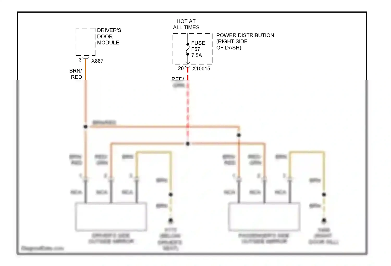 Wiring diagram red for BMW X3 E83 facelift (2006-2010) (30 of 46)